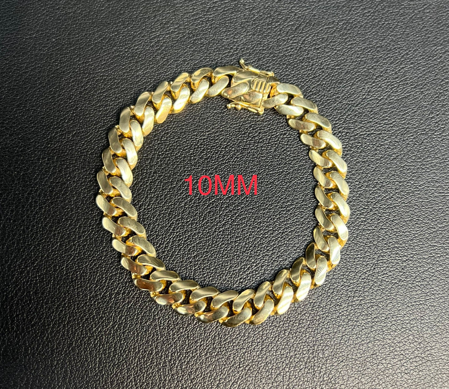 14k Yellow Gold Miami Cuban Chain Bracelet, Real 14K Yellow Gold Miami, Men and Women Bracelet, 14k Gold Bracelet, 14k Gold Miami cuban