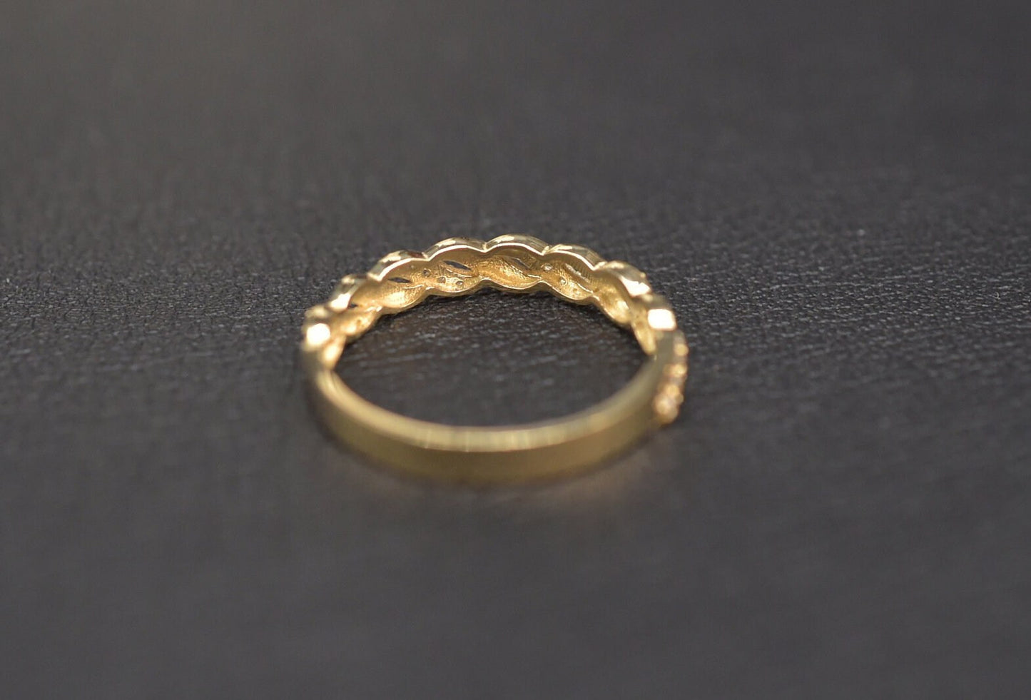 14k Solid Gold Wave Ring, 14k Solid Gold Women Dainty Ring, Gold Statement Ring, Minimalist Gold Ring, Wedding Band, 14k Gold CZ Wave Ring