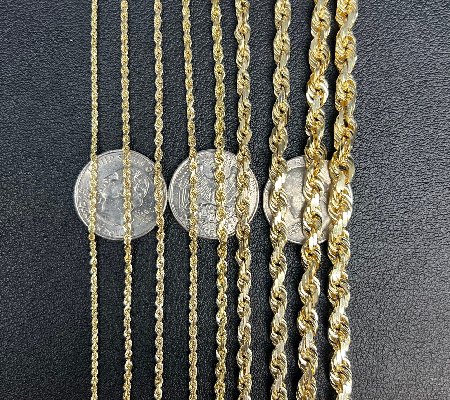 10K Real SOLID Gold Chain Bracelet, Gold Bracelet 1.6mm - 5mm,10K Gold Rope Chain, 10K Gold Chain, Men Women,10K Solid Gold Chain