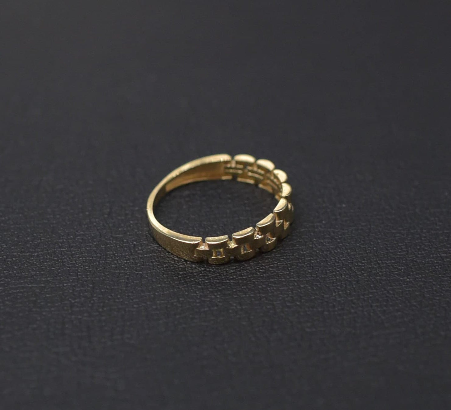 14k Solid Gold Watchband Ring, 14k Solid Gold Women Dainty Ring, Unique Design Band Ring, Gold Statement Ring, Gift, Minimalist Gold Ring