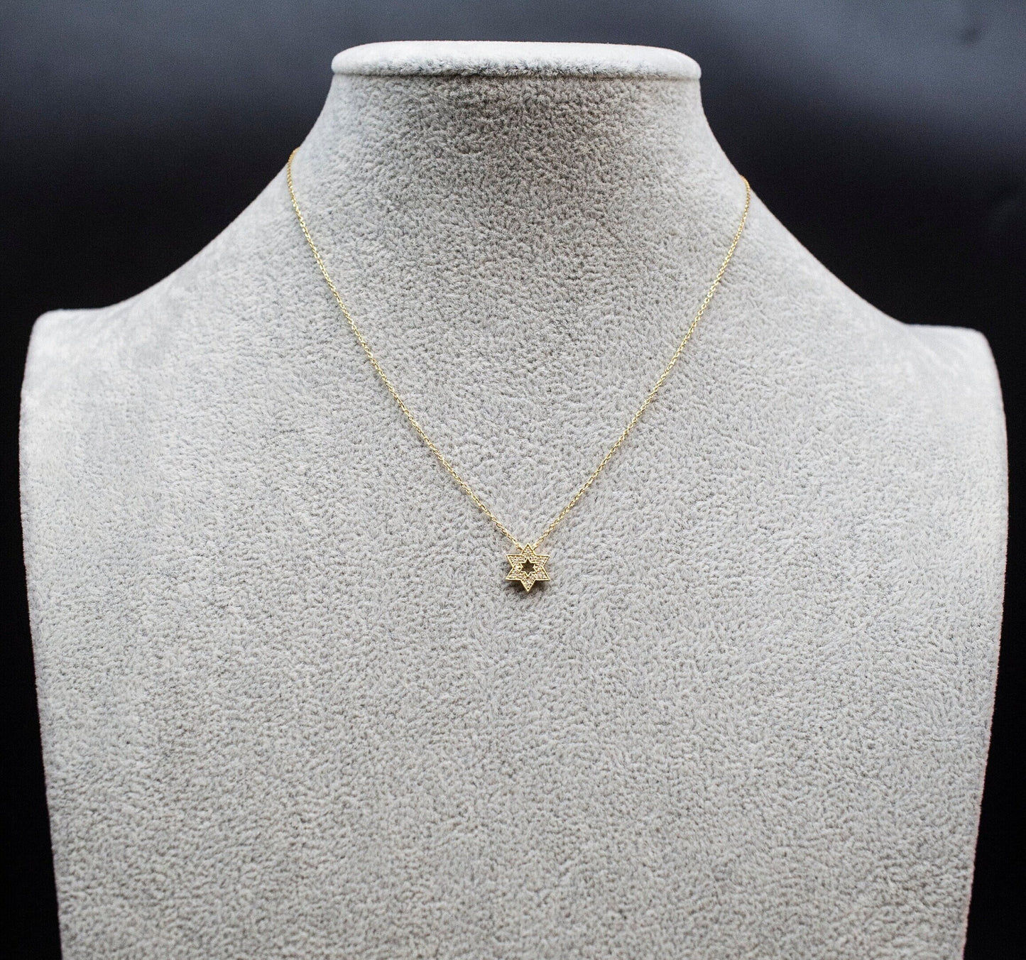 Real Natural Diamond Star Necklace, 14K Gold Diamond Necklace , 14K Solid Gold Star Necklace Chain, 14k Real Diamond Dainty Women Necklace