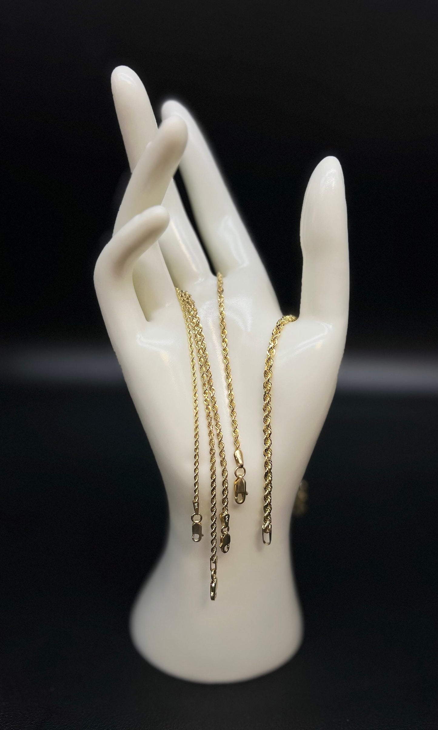 10K Real SOLID Gold Chain Bracelet, Gold Bracelet 1.6mm - 5mm,10K Gold Rope Chain, 10K Gold Chain, Men Women,10K Solid Gold Chain
