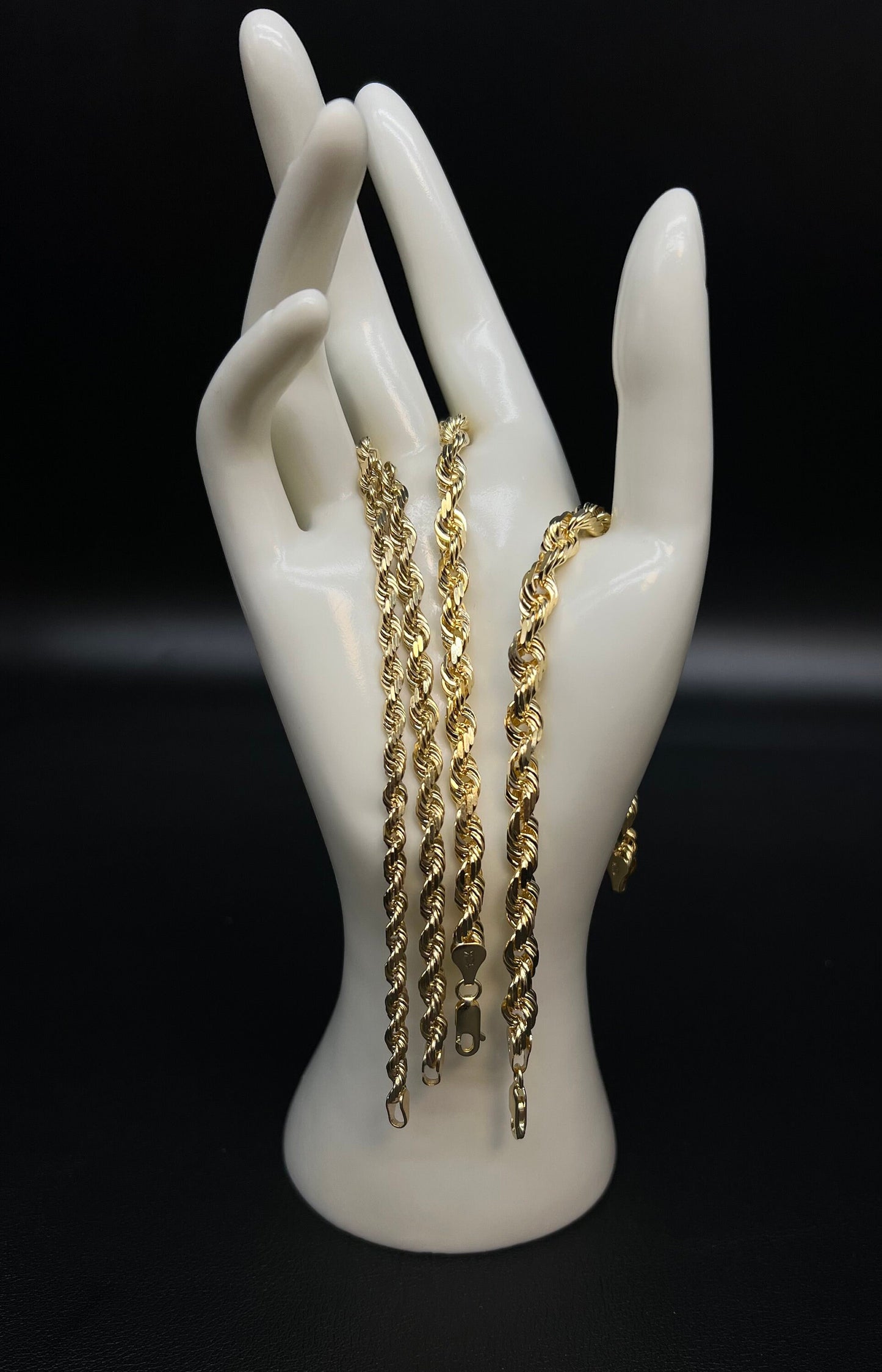 10K Real SOLID Gold Chain Bracelet, Gold Bracelet 1.6mm - 5mm,10K Gold Rope Chain, 10K Gold Chain, Men Women,10K Solid Gold Chain