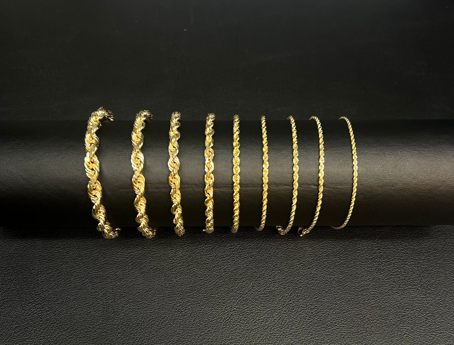 10K Real SOLID Gold Chain Bracelet, Gold Bracelet 1.6mm - 5mm,10K Gold Rope Chain, 10K Gold Chain, Men Women,10K Solid Gold Chain