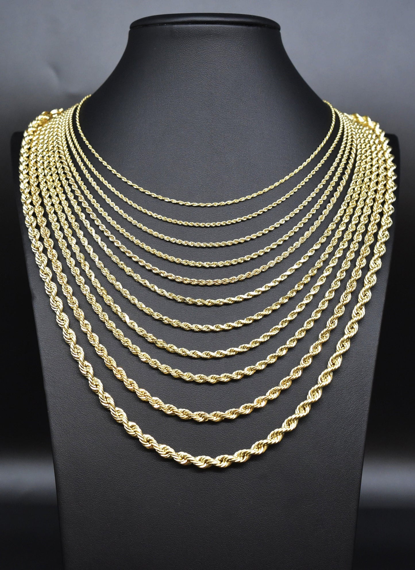 14K Gold Rope Chain Gold Rope Chain Necklace 2mm 2.3mm 2.5mm 3mm 3.5mm 4mm 6mm 18-26 inches, 14K Gold Rope Chain, 14K Gold Chain, Men Women
