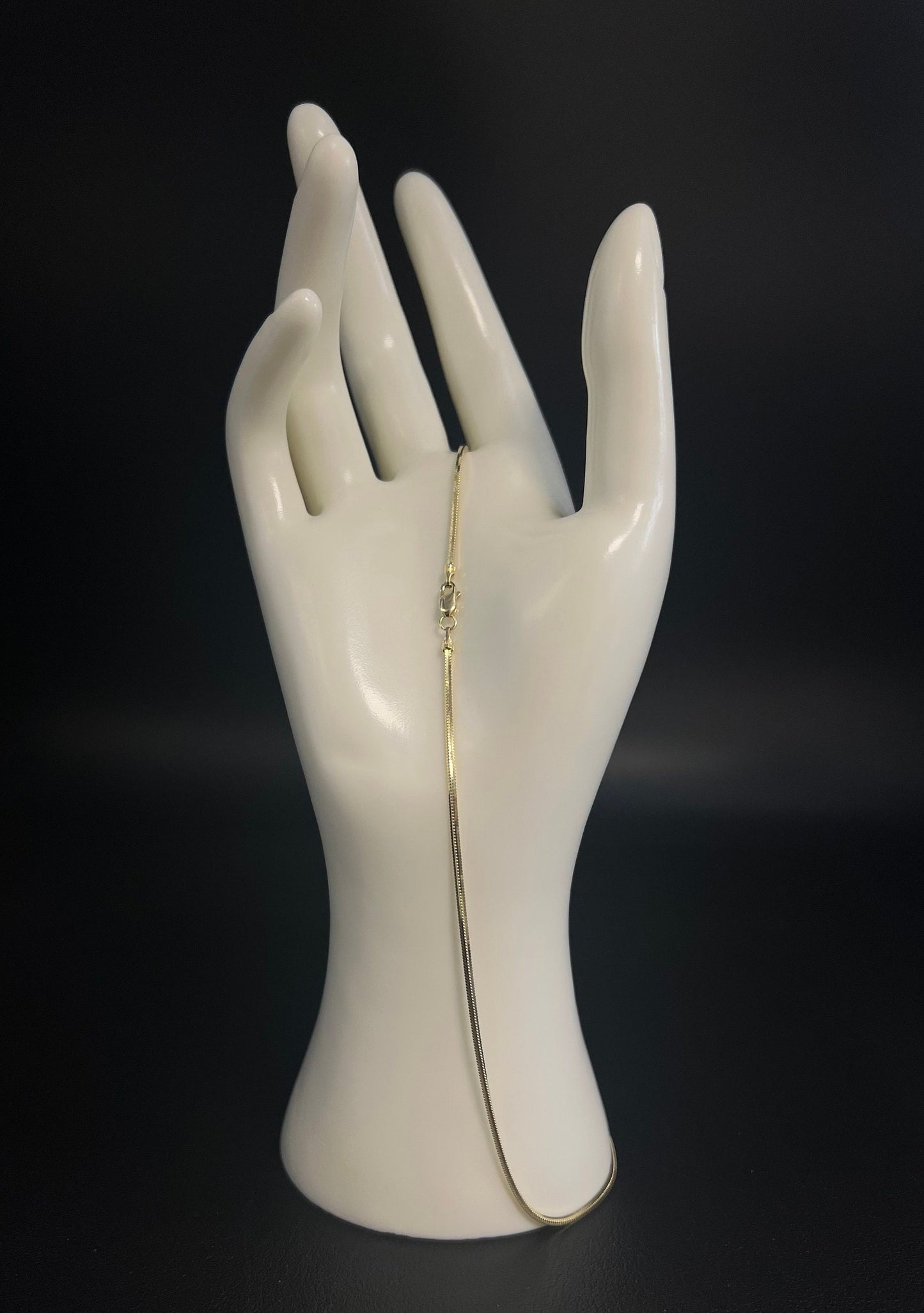 10K SOLID Gold Snake Chain, 10k Real Gold 1.5mm Heavy Box Chain, 10k Gold Herringbone Chain, 1OK Solid Gold Square Snake Pendant Chain