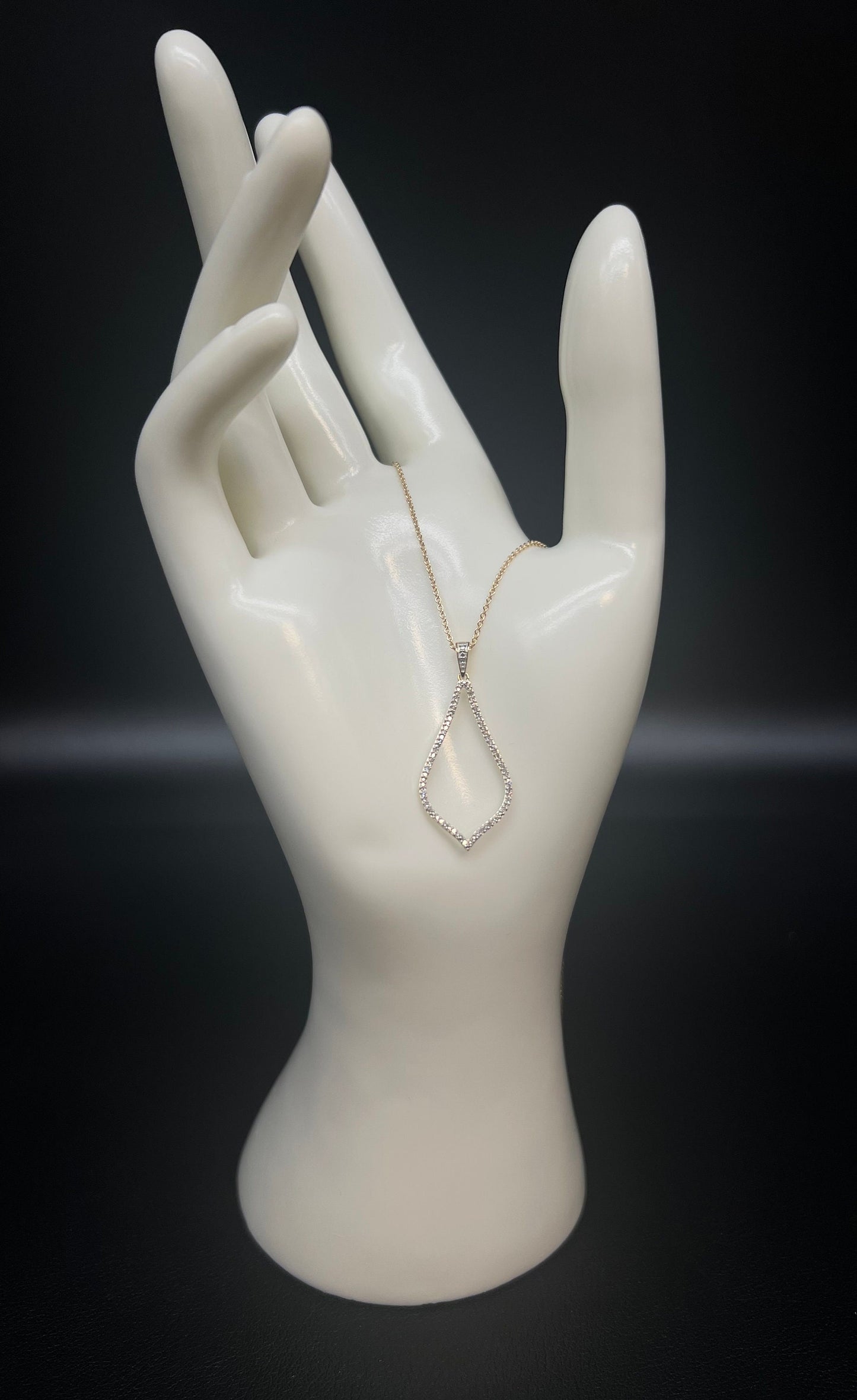 Real Diamond Drop Necklace, 10K Gold Diamond Necklace , 10K Solid Gold Tear Drop Necklace Chain,Christmas Special , Dainty Women Necklace