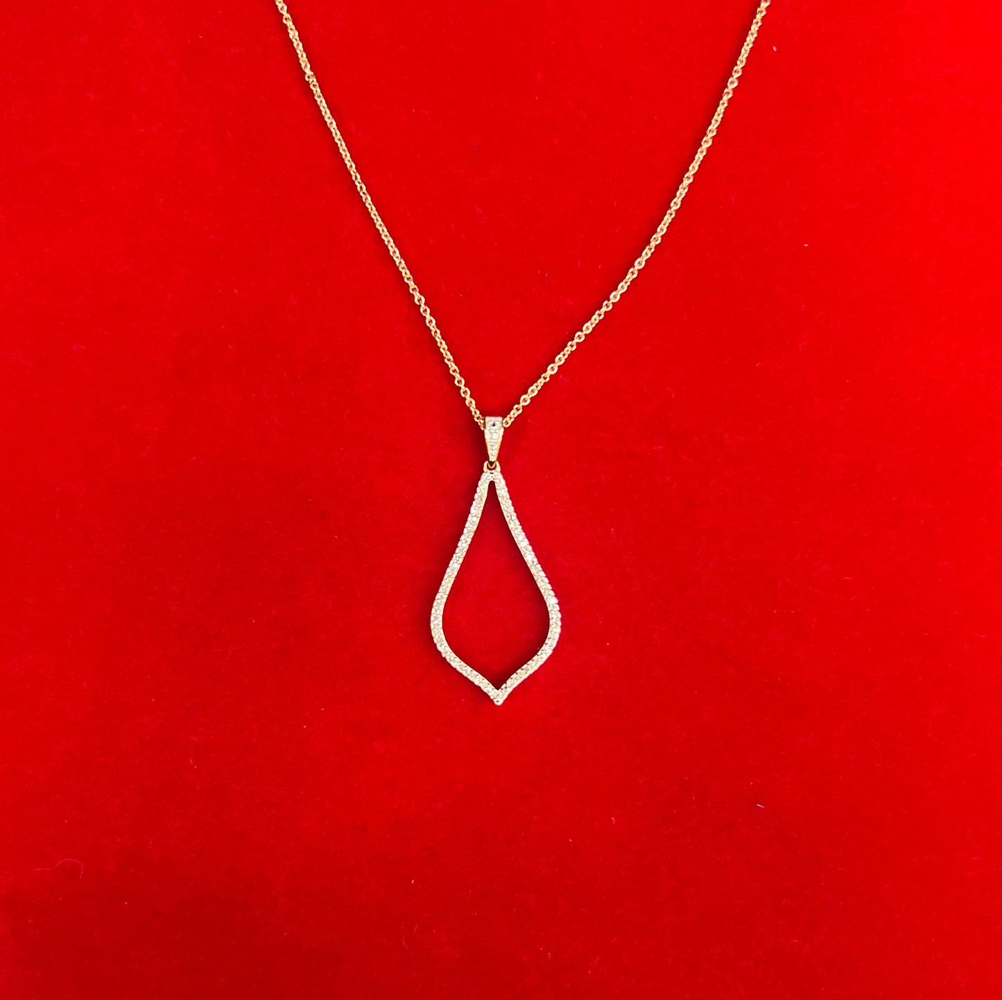 Real Diamond Drop Necklace, 10K Gold Diamond Necklace , 10K Solid Gold Tear Drop Necklace Chain,Christmas Special , Dainty Women Necklace