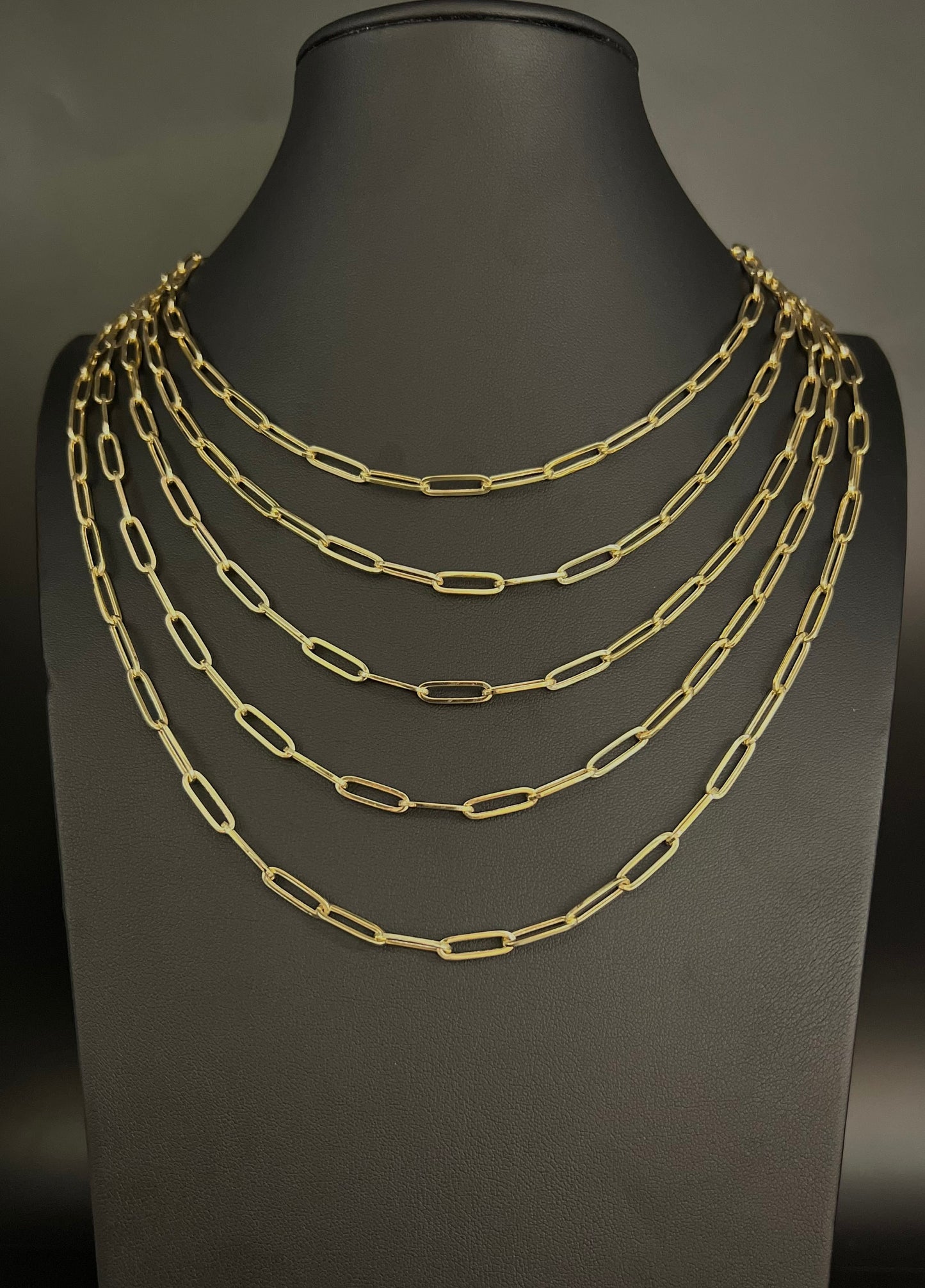 10K Real Yellow Gold Paperclip Chain Necklace and Bracelet,10k 2.3mm, 3mm, 4.5mm Real Gold, 10k Gold Paperclips Chain,10K Fancy Paperclips