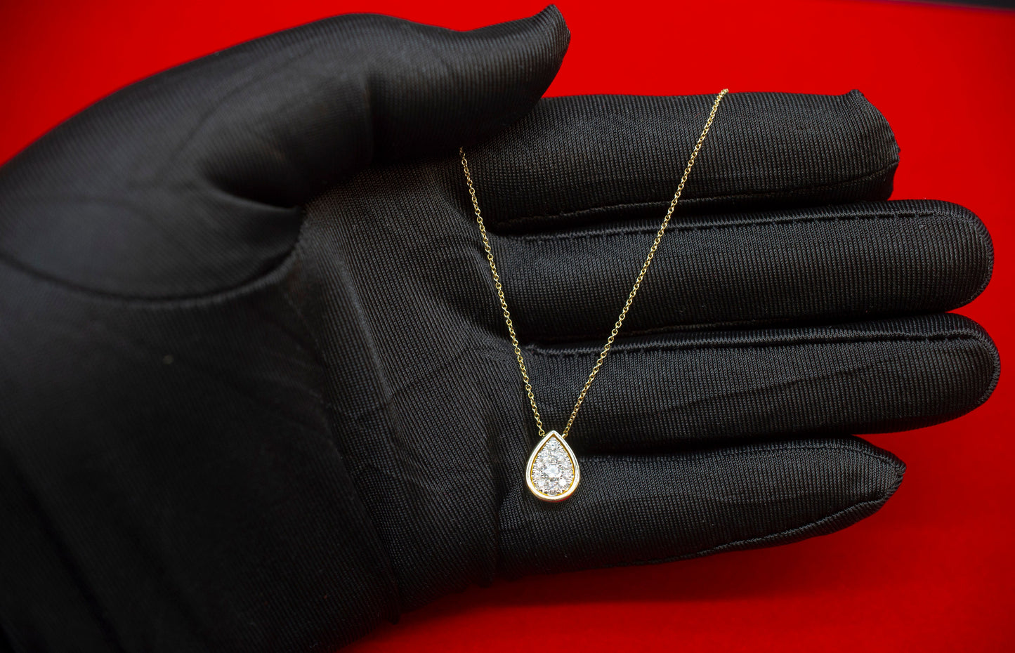 14k Solid Gold Natural Diamond Drop Necklace, 14K Gold Diamond Necklace , 14K Solid Gold Drop Necklace, 14k Real Diamond Women Necklace