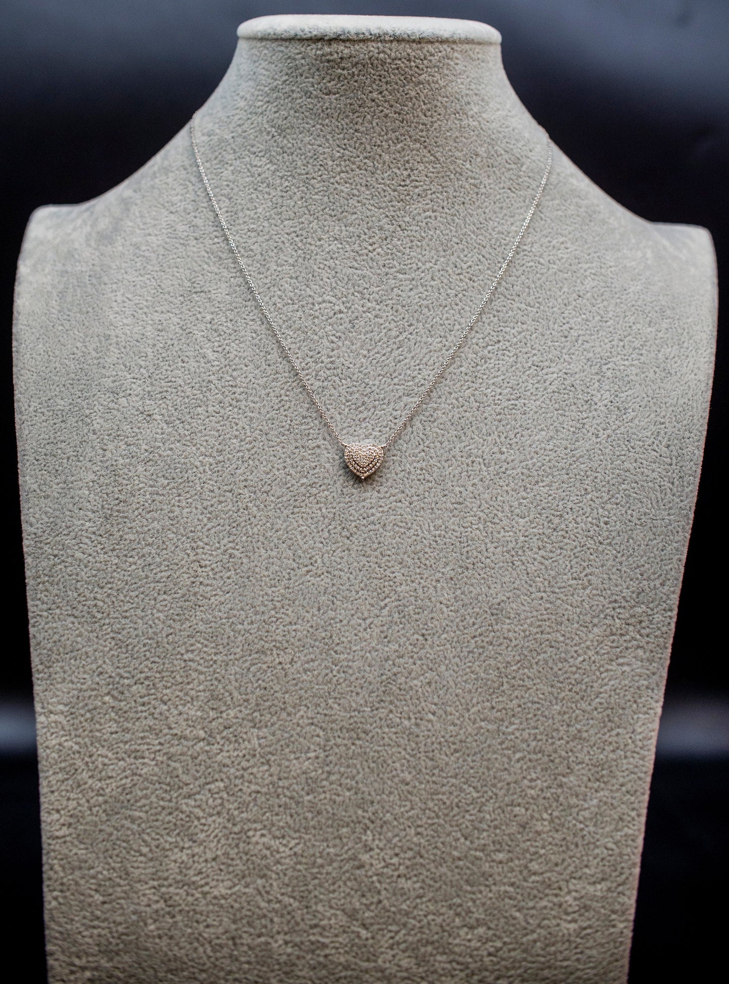 14k Solid Gold Natural Diamond Heart Necklace, 14K Gold Diamond Necklace , 14K Solid Gold Heart Necklace, 14k Real Diamond Women Necklace