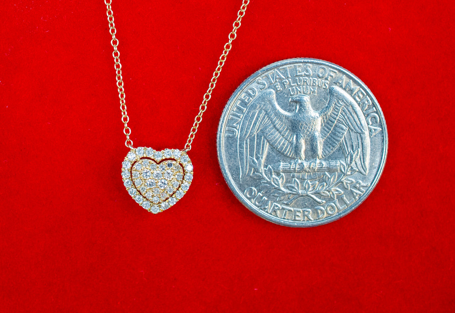 14k Solid Gold Natural Diamond Heart Necklace, 14K Gold Diamond Necklace , 14K Solid Gold Heart Necklace, 14k Real Diamond Women Necklace