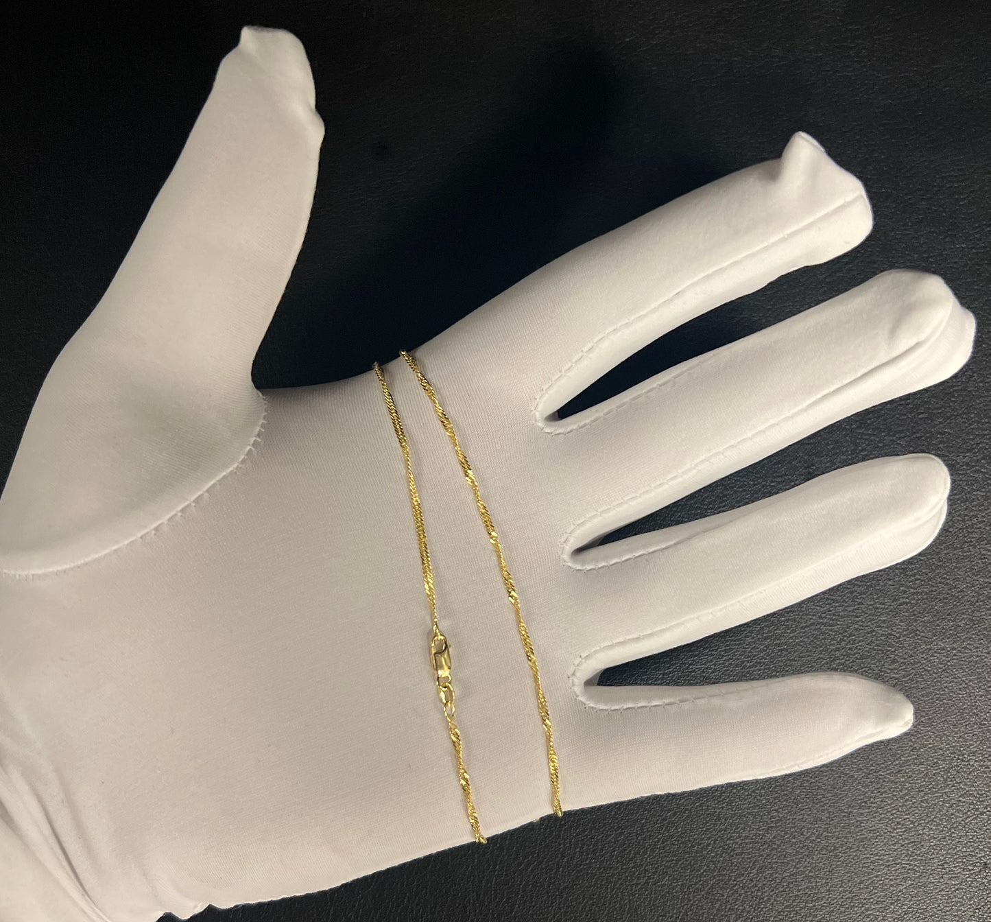 14K Real Solid Gold Diamond Cut Singapore Chain, 14K Yellow Gold Singapore Necklace , 14K 1.8mm Singapore Chain ,Real Gold Women Necklace
