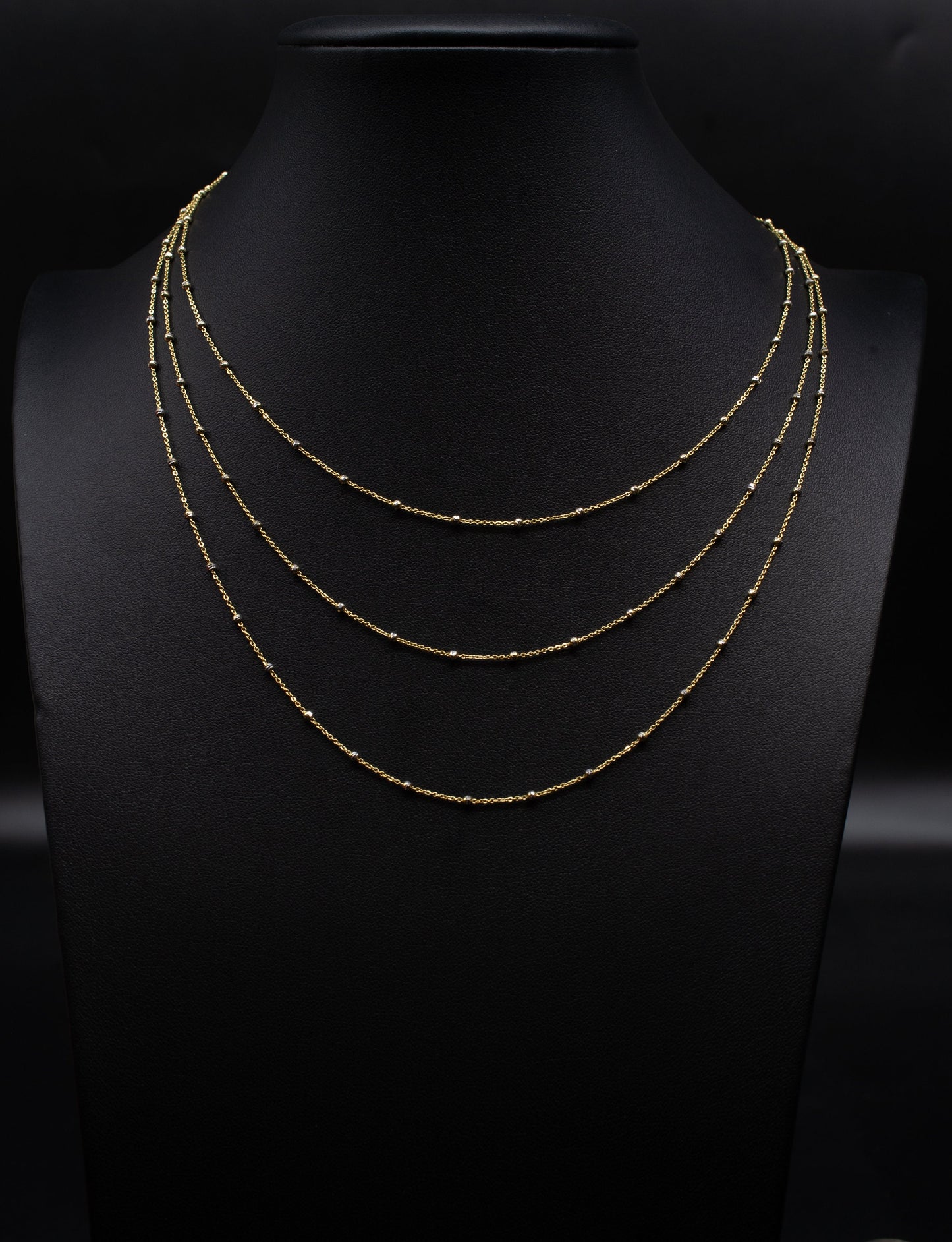 14K SOLID Gold Diamond Cut Moon Cable Chain Necklace, 14K Diamond Cut Bead Ball Chain,14K Diamond Cut Cable Chain, 14K Pendant Chain