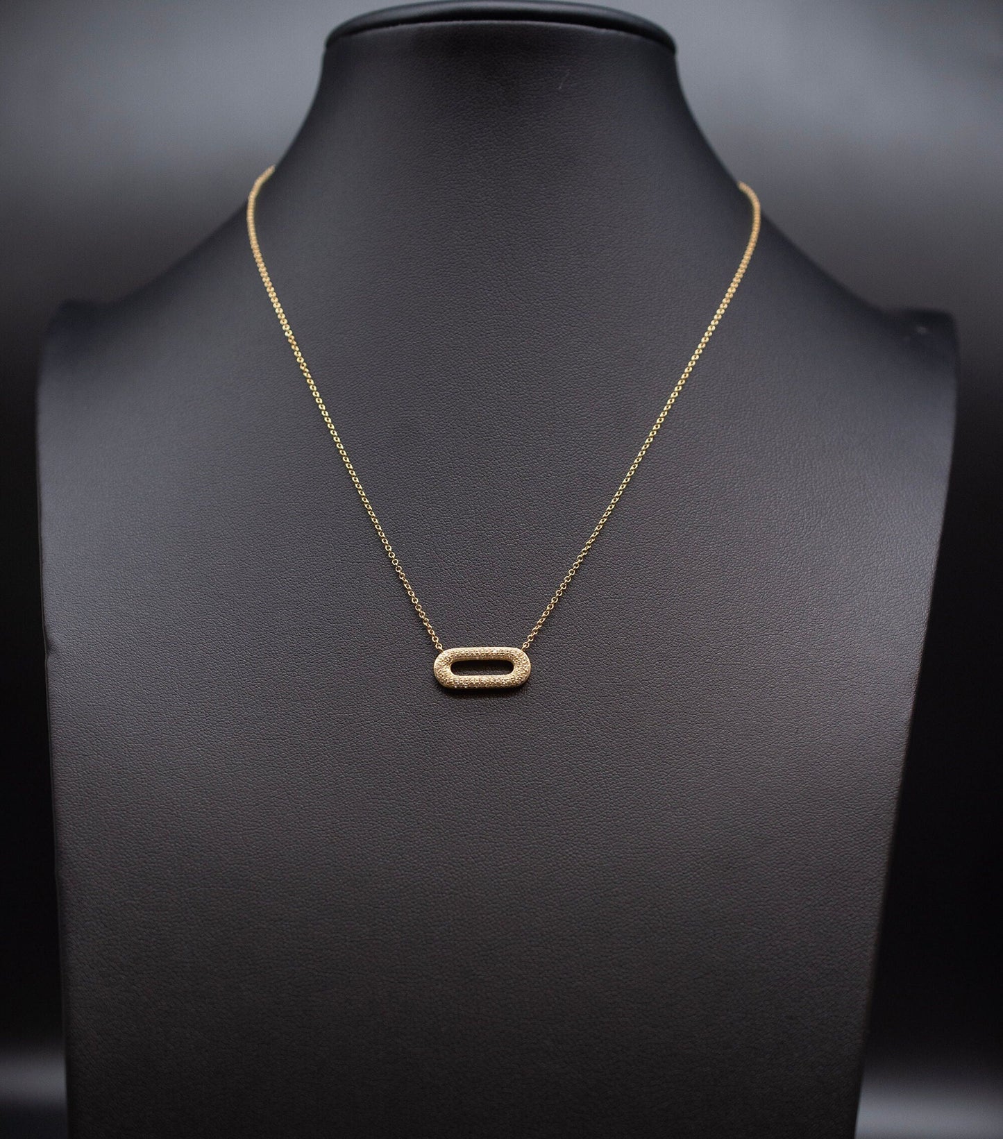 14k Solid Gold Natural Paperclip Diamond Necklace, 14K Gold Diamond Necklace , 14K Yellow Gold Diamond Necklace, 14k Real Diamond Necklace