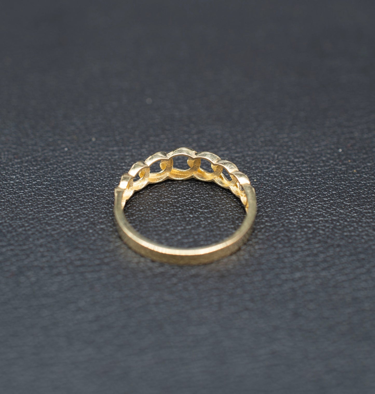 14k Solid Gold Miami Cuban Ring, 14k Solid Gold Women Dainty Ring, Unique Design Cuban Ring, Gold Statement Ring, Gift, Minimalist Gold Ring