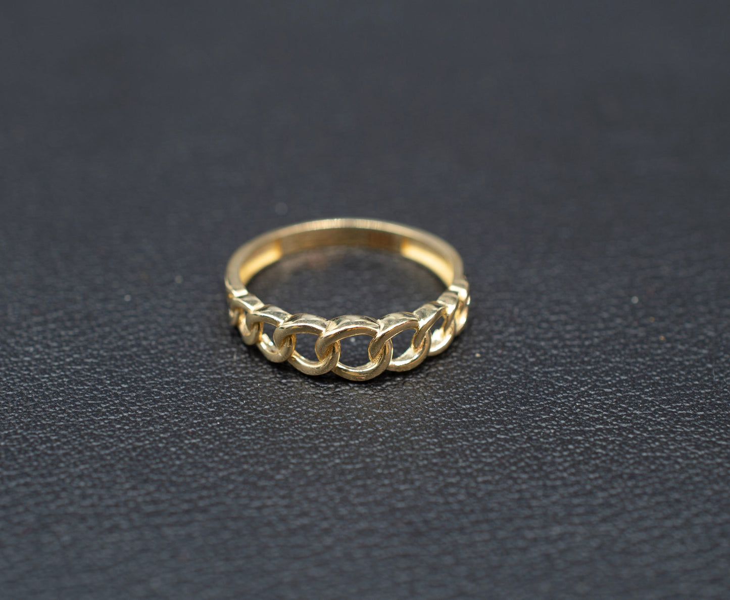 14k Solid Gold Miami Cuban Ring, 14k Solid Gold Women Dainty Ring, Unique Design Cuban Ring, Gold Statement Ring, Gift, Minimalist Gold Ring