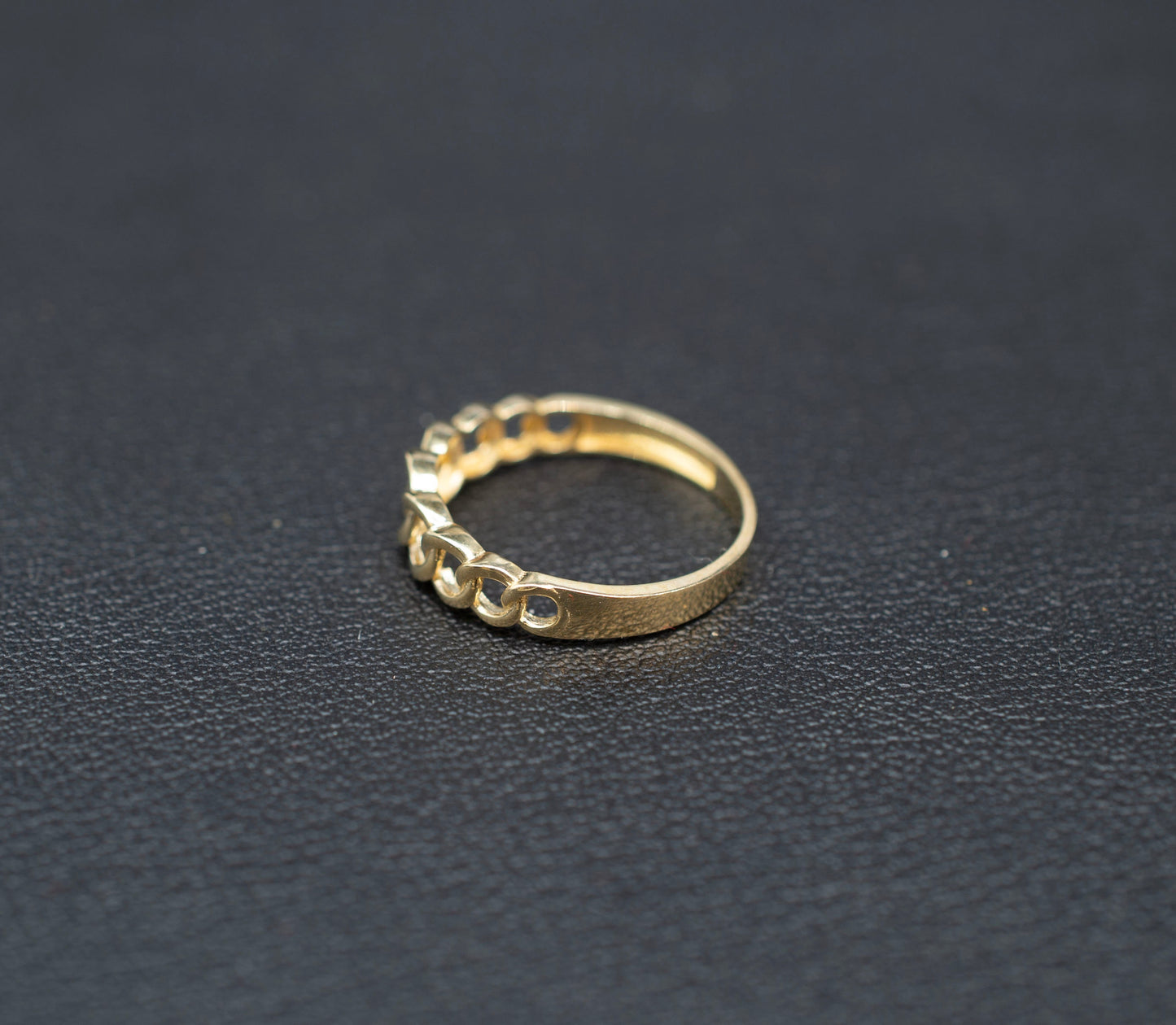 14k Solid Gold Miami Cuban Ring, 14k Solid Gold Women Dainty Ring, Unique Design Cuban Ring, Gold Statement Ring, Gift, Minimalist Gold Ring