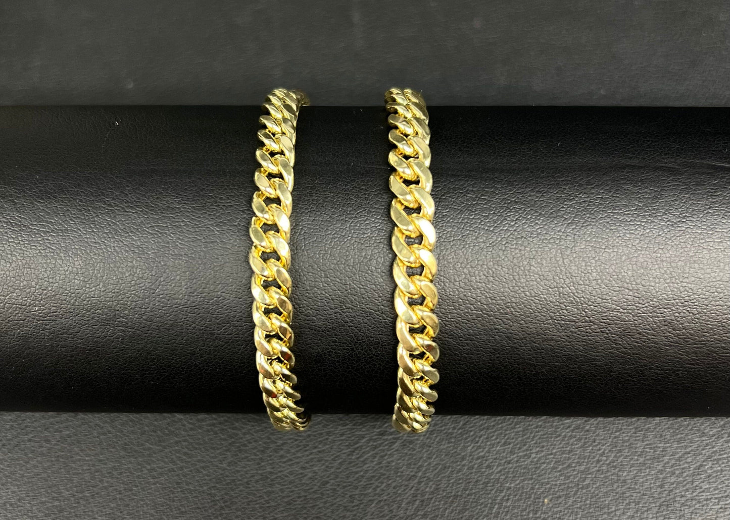 14k Yellow Gold 6.2mm Miami Cuban Chain Bracelet Box Clasp Lock Real 14K Yellow Gold, Men and Women,14k Gold Bracelet, 14k gold miami cuban