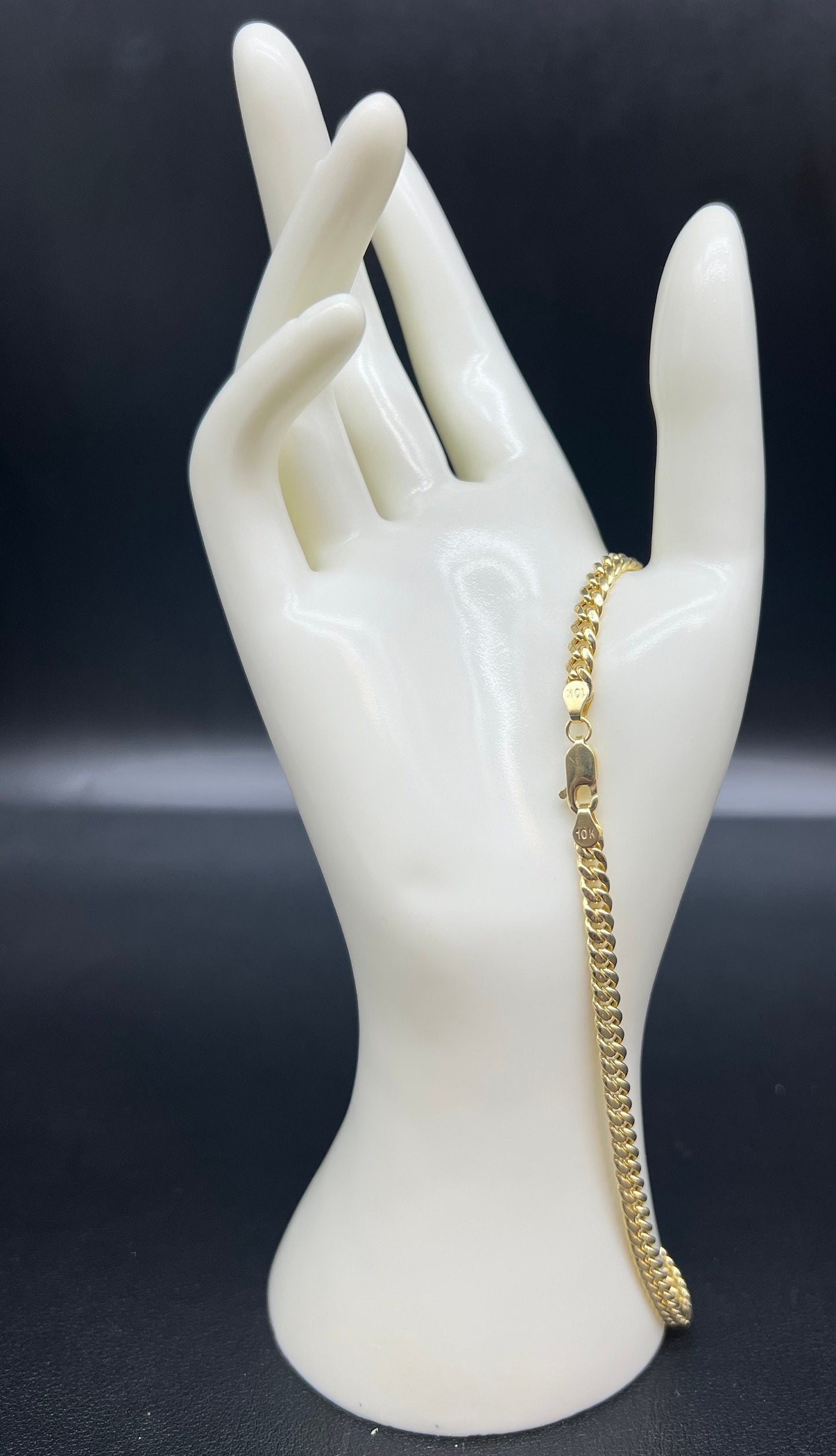 10K Real Gold Miami Cuban Link Chain Necklace and Bracelet, 10K 4.5mm Miami Cuban Chain, Man Gold Chain, Ladies Gold Chain, Miami Cuban