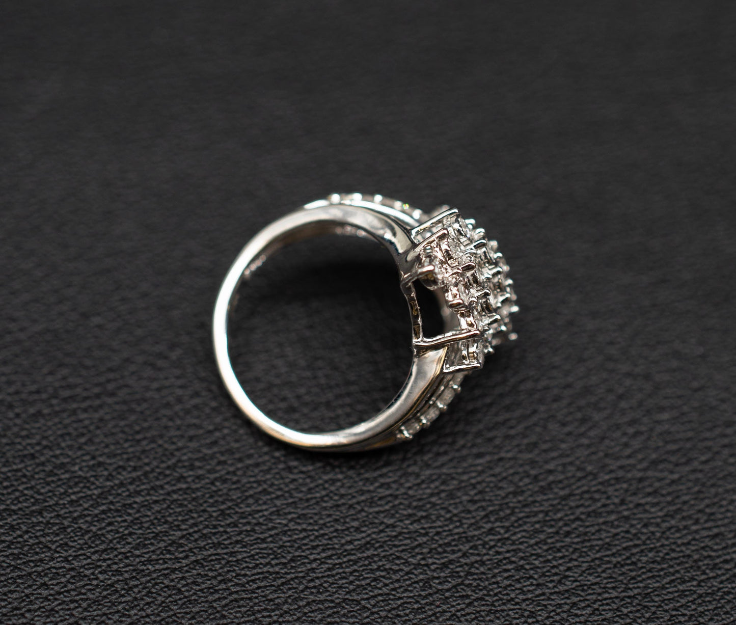 10k Solid White Gold Real Natural Diamond Ring , 10k Solid Gold 1 Carat Real Diamond Women Ring, 1 CT Real Diamond Woman Ring