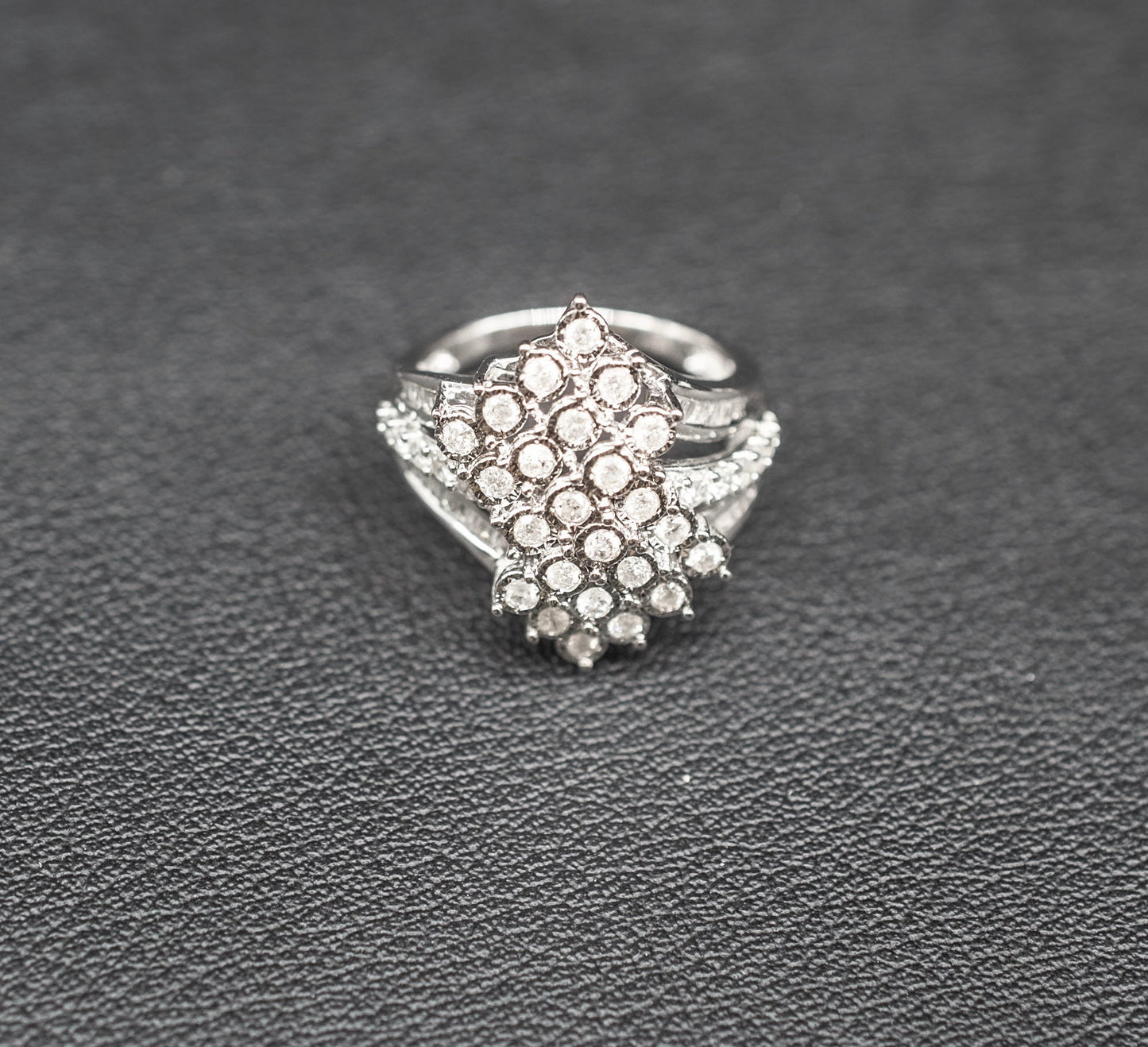 10k Solid White Gold Real Natural Diamond Ring , 10k Solid Gold 1 Carat Real Diamond Women Ring, 1 CT Real Diamond Woman Ring