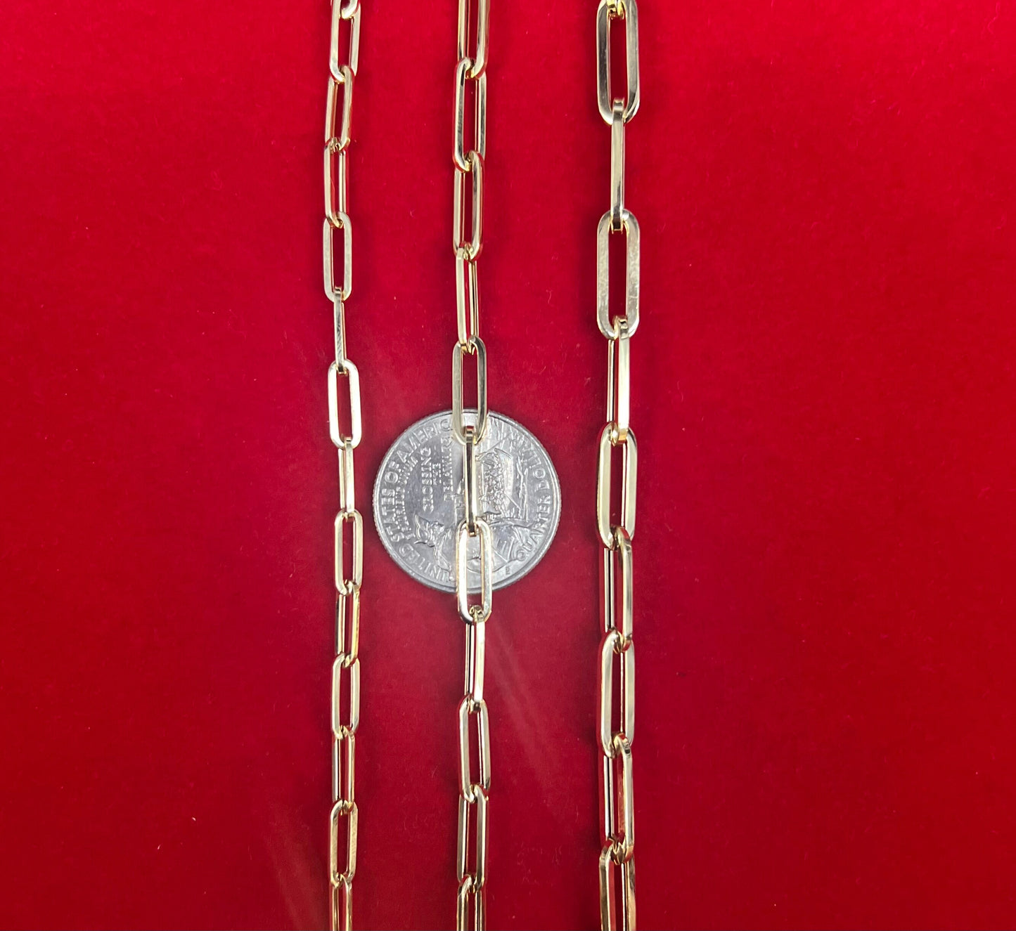 Real 14k Gold Paperclip Chain Bracelet, 14k Gold Paperclips Bracelet, Women and Men Bracelet, 14k Yellow Gold, 14k Gold Heavy Paperclips