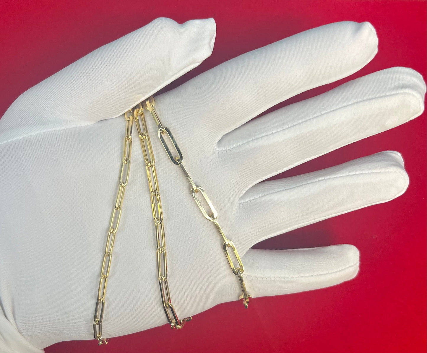 Real 14k Gold Paperclip Chain Bracelet, 14k Gold Paperclips Bracelet, Women and Men Bracelet, 14k Yellow Gold, 14k Gold Heavy Paperclips