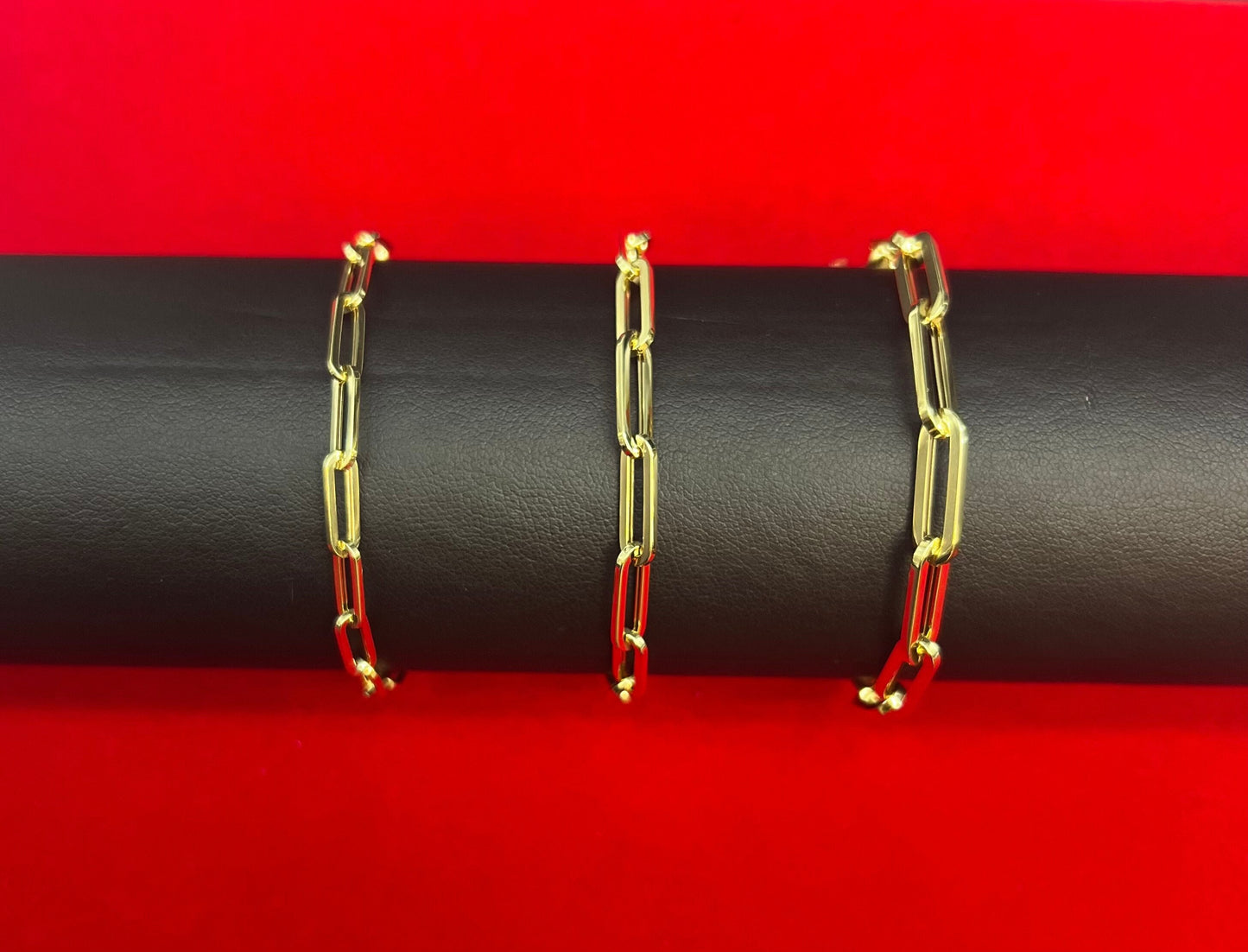 Real 14k Gold Paperclip Chain Bracelet, 14k Gold Paperclips Bracelet, Women and Men Bracelet, 14k Yellow Gold, 14k Gold Heavy Paperclips