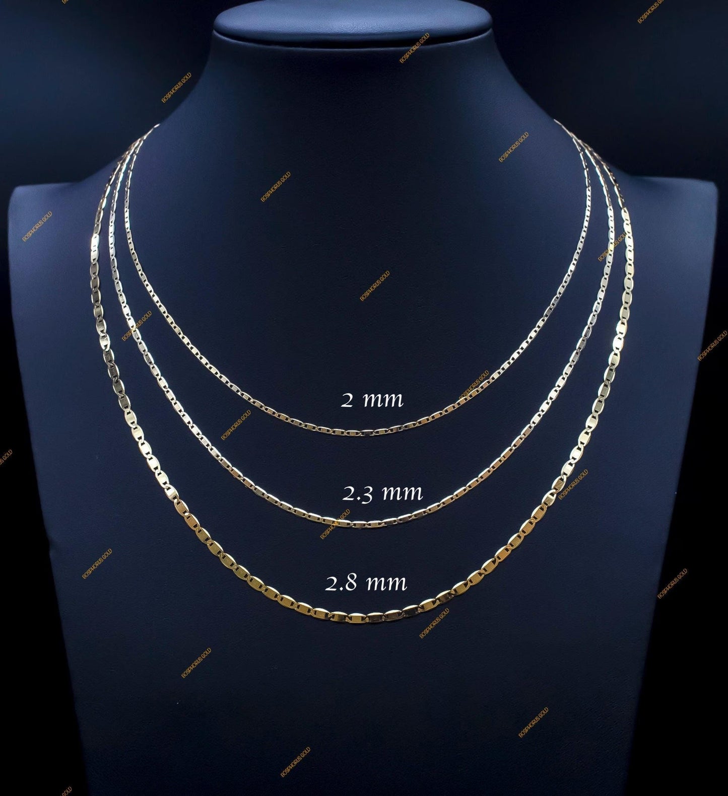 SOLID 10k Real Gold Mariner Anchor Link Chain Necklace, Solid 10K Yellow Gold, Woman Chain, Gold Chain Necklace, 10k Solid Valentino Chain
