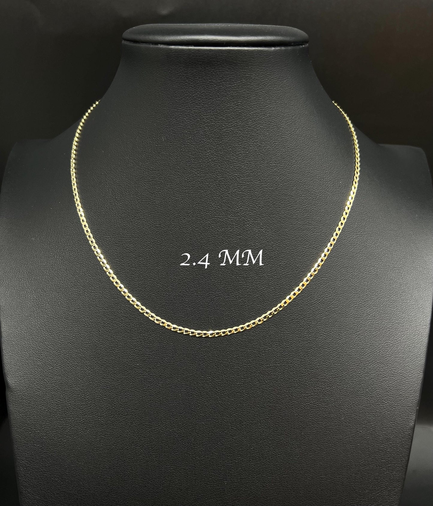 10K Real SOLID Gold Cuban Curb Link Chain, 3mm-5.2mm SOLID Cuban Curb Chain,10K SOLID Gold Chain Necklace Man and Woman,10K Heavy Chain