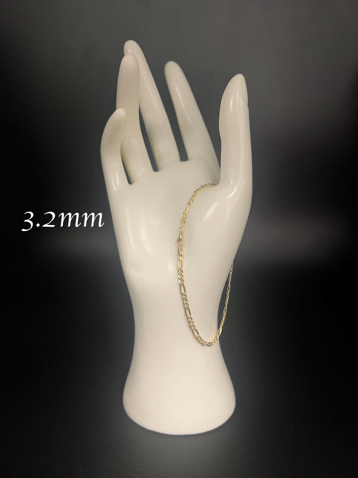 14K Gold Figaro Chain Bracelet,14k Real Gold Figaro Bracelet, 14k Real Gold Bracelet, Real 14k Gold Chain, Men and Women Bracelet