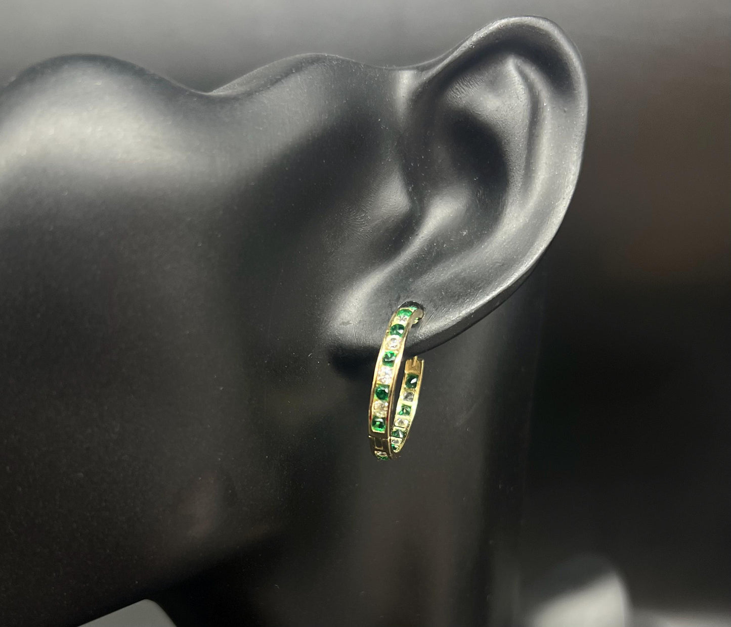 14K Solid Real Gold Huggies Earrings, 14k Solid gold Cubic Zirconia Hoop Earrings, Real Gold Delicate Hoop Earrings,Gift Idea