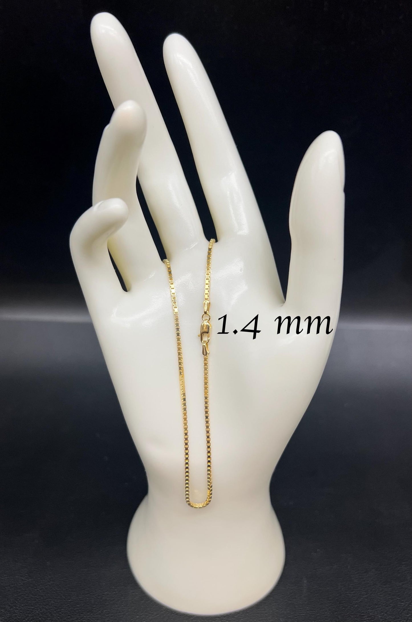 10K SOLID Gold BOX Chain, 10k Real Gold 0.8mm - 1.4mm Heavy Box Chain, 10k Solid Gold Chain, 1OK Solid Gold Square Box Chain