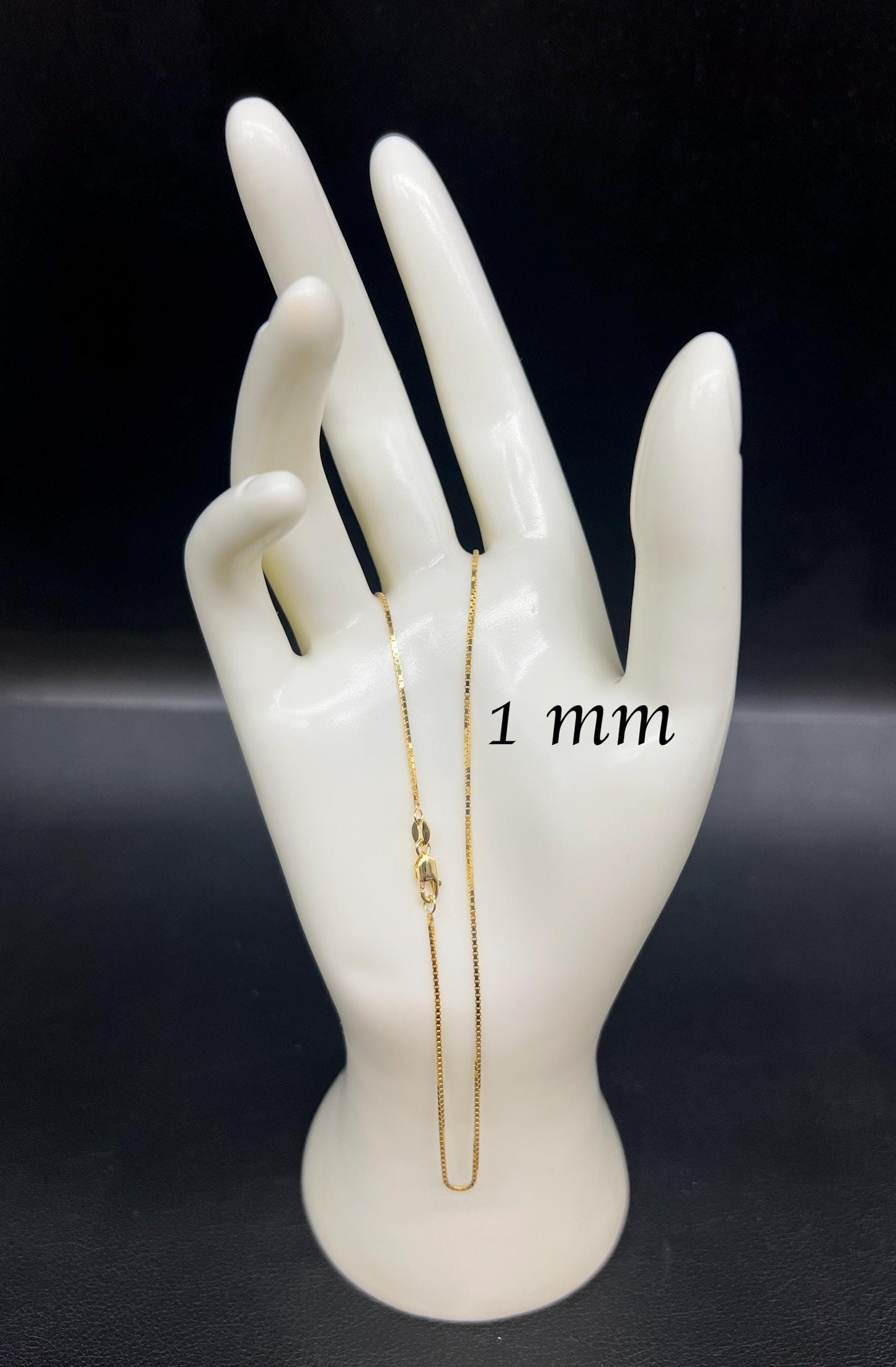 18K SOLID Gold BOX Chain, 18k Real Gold 0.8mm - 1.4mm Heavy Box Chain, 18k Solid Gold Chain, 18K Solid Gold Square Box Chain