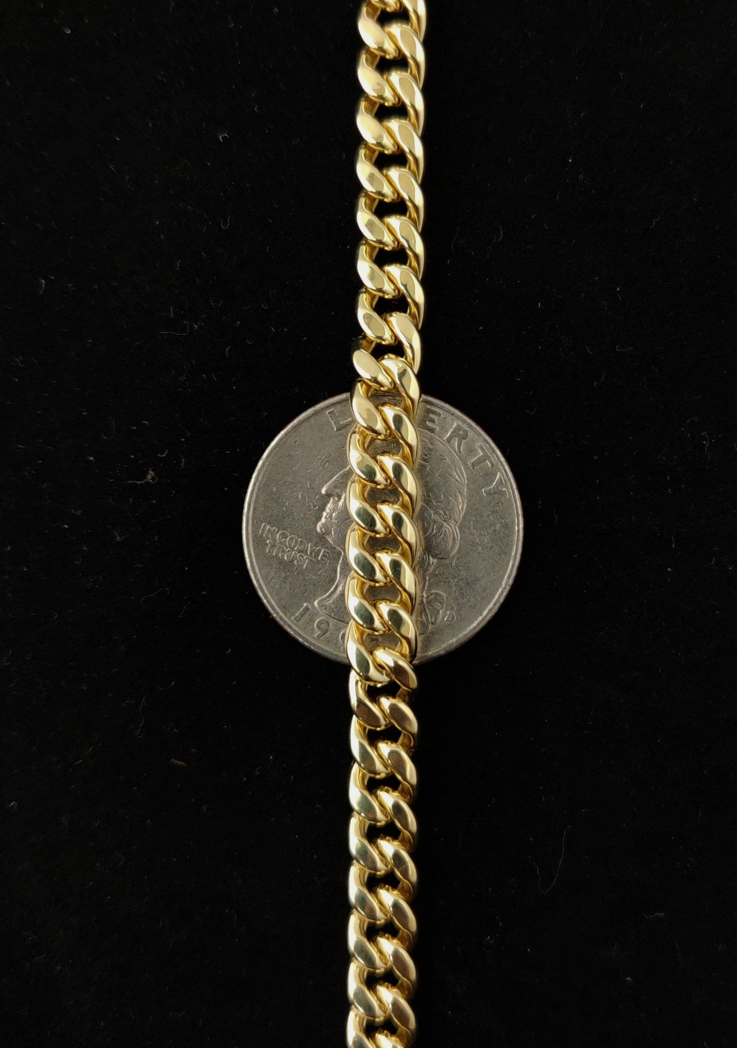 10k Real Gold Miami Cuban Link Chain Necklace 6.2mm 20 Inches Real 10K Yellow Gold,Man Gold Chain,Ladies Gold Chain, 10k Gold Chain