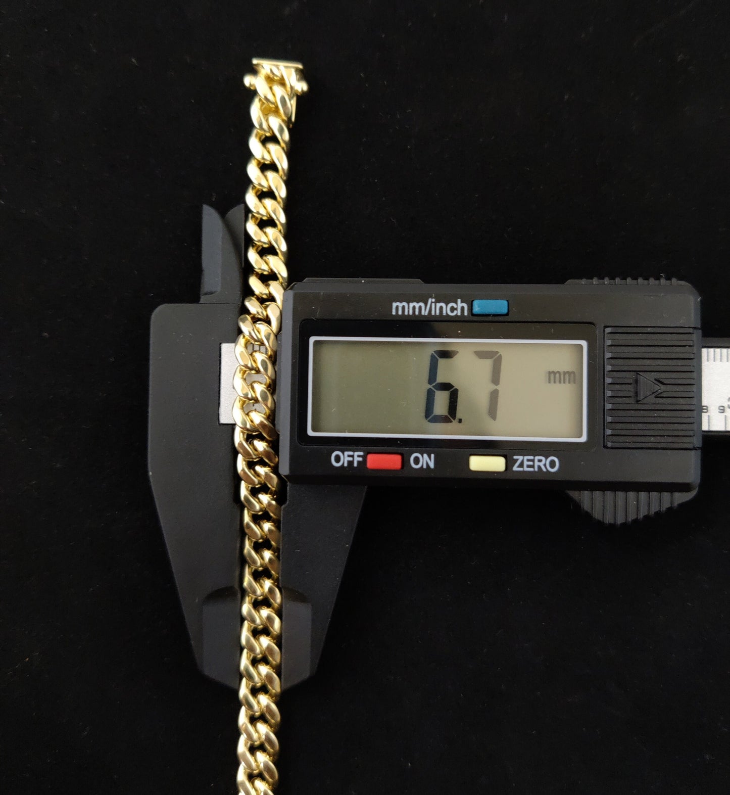 14k Yellow Gold 6.7mm Miami Cuban Chain Bracelet Box Clasp Lock Real 14K Yellow Gold, Men and Women,14k Gold Bracelet, 14k gold miami cuban