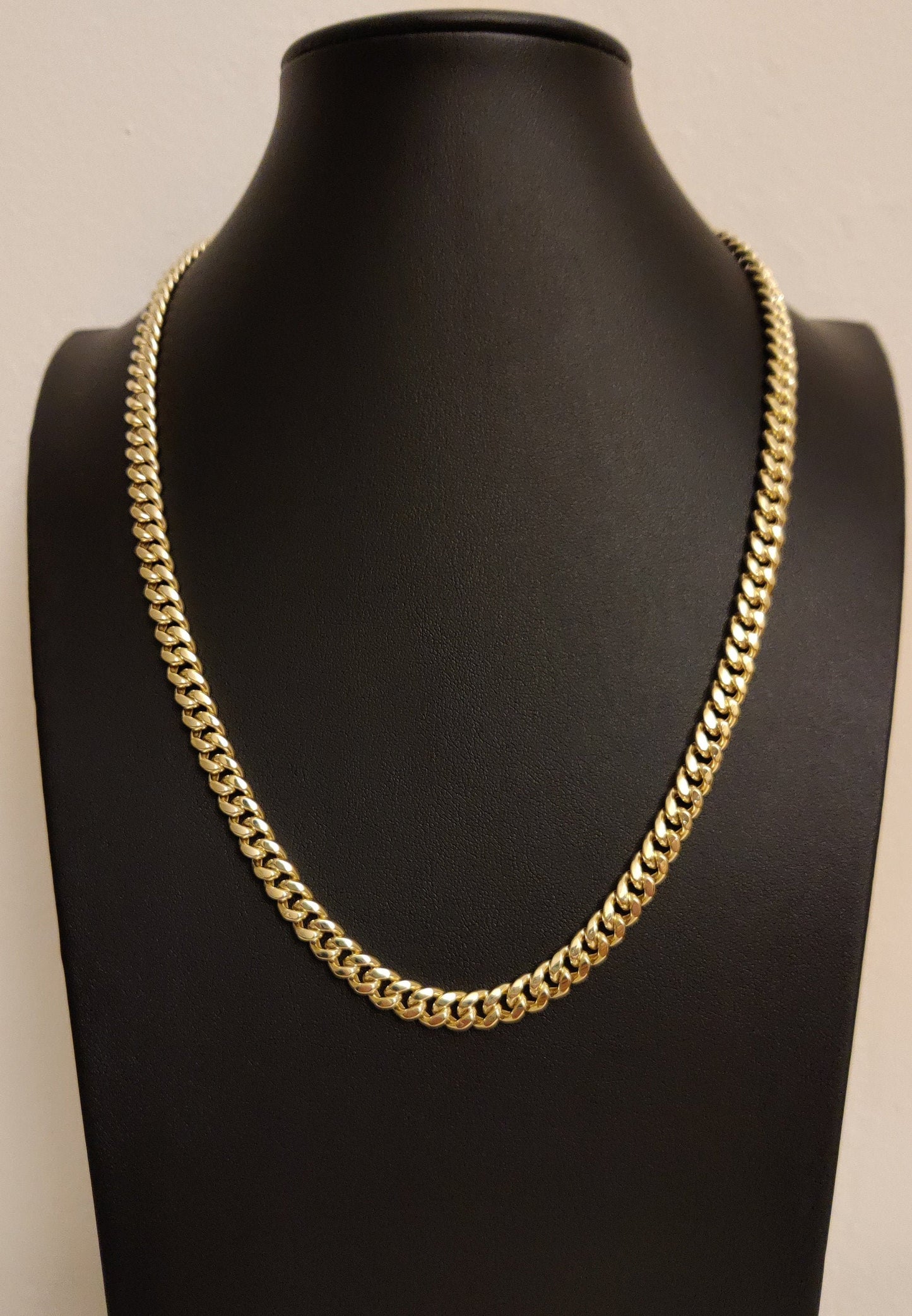 14k Real Gold Miami Cuban Link Chain Necklace 6.8mm Real 14K Yellow Gold,Man Gold Chain,Ladies Gold Chain, 14k Gold Chain