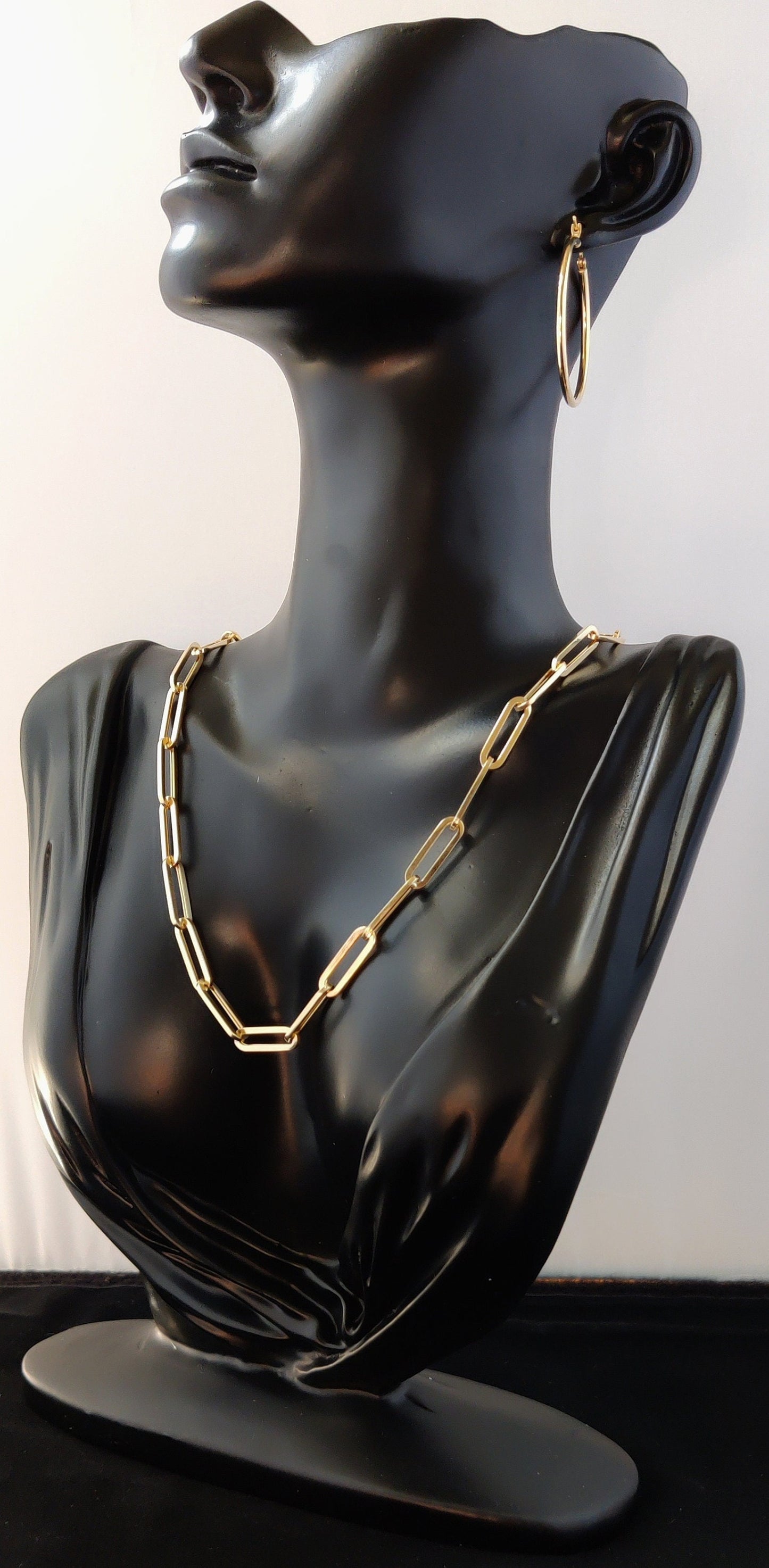 Real 10k Yellow Gold Hoop Earrings 2mm, 3mm, 4mm  Thickness, 15mm-70mm Gold Hoop Earrings