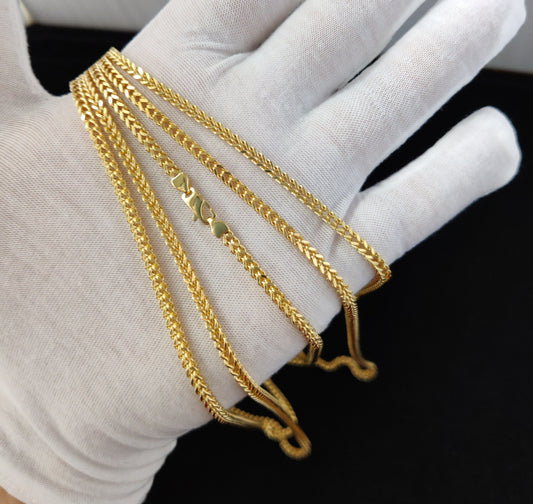 10K Real Semi Solid Gold Franco Chain Necklace, 16"-26" inch, 3mm Real 10K Yellow Gold Franco Chain,10k Gold Chain,Franco Chain