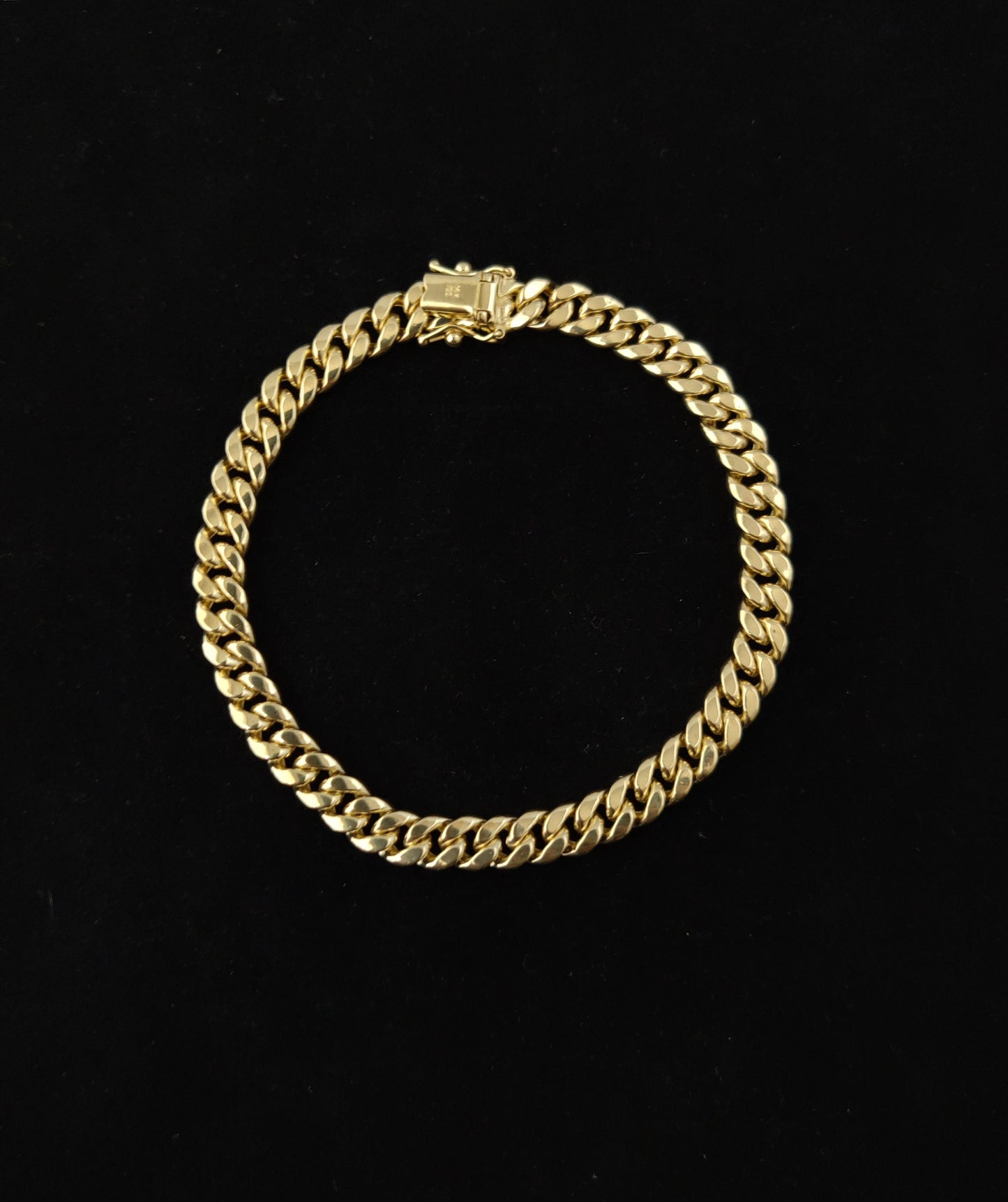 14k Gold Miami Cuban Bracelet, Real 14K Yellow Gold Miami Cuban Chain Bracelet, Men and Women Bracelet, 14k Gold Bracelet, 14k Gold Miami