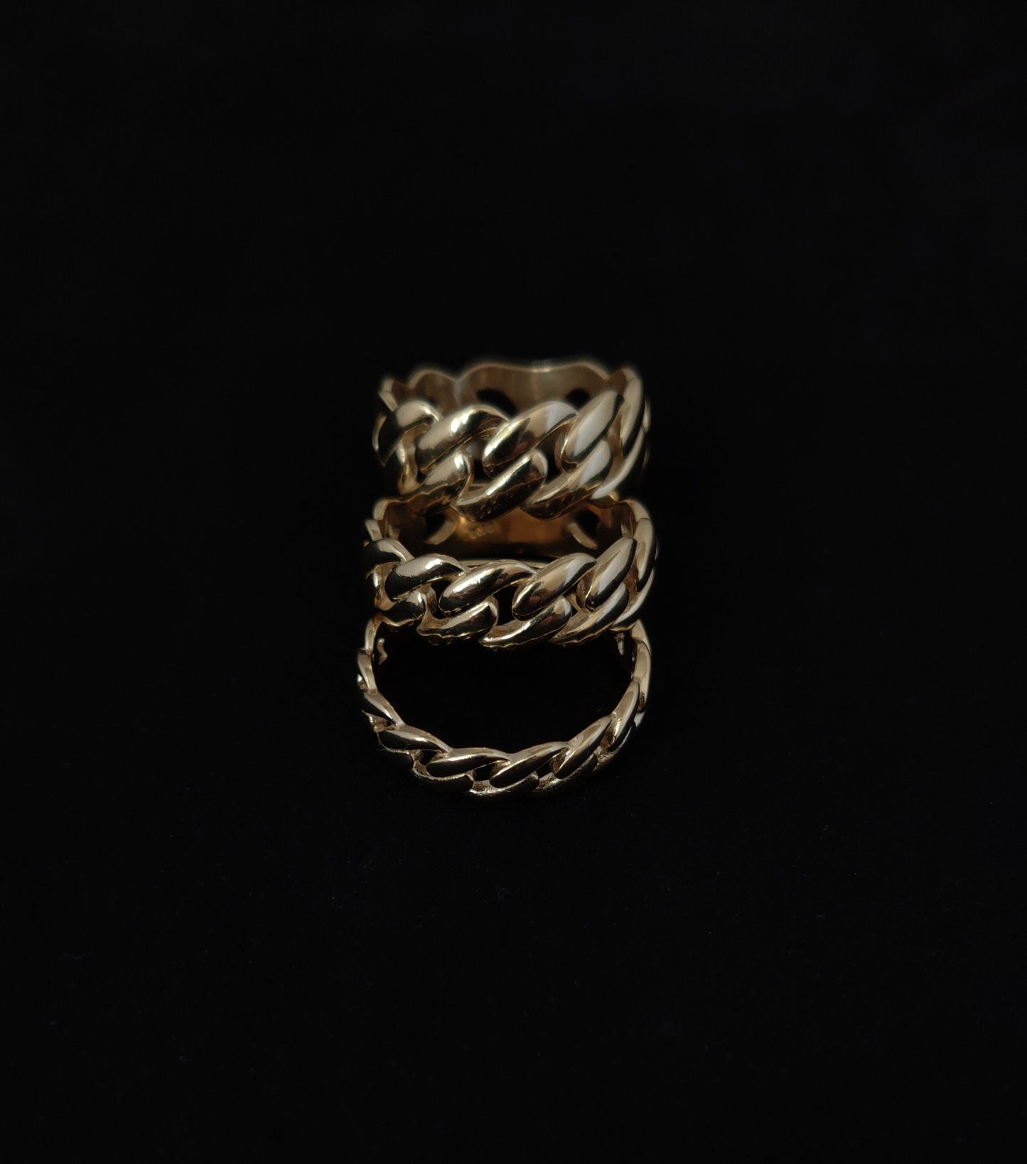14k Real Yellow Gold 5.5mm,7.5mm,9.5mm  Miami Cuban Chain Ring ,10.5 Us, Real 14K Yellow Gold, Men and Women