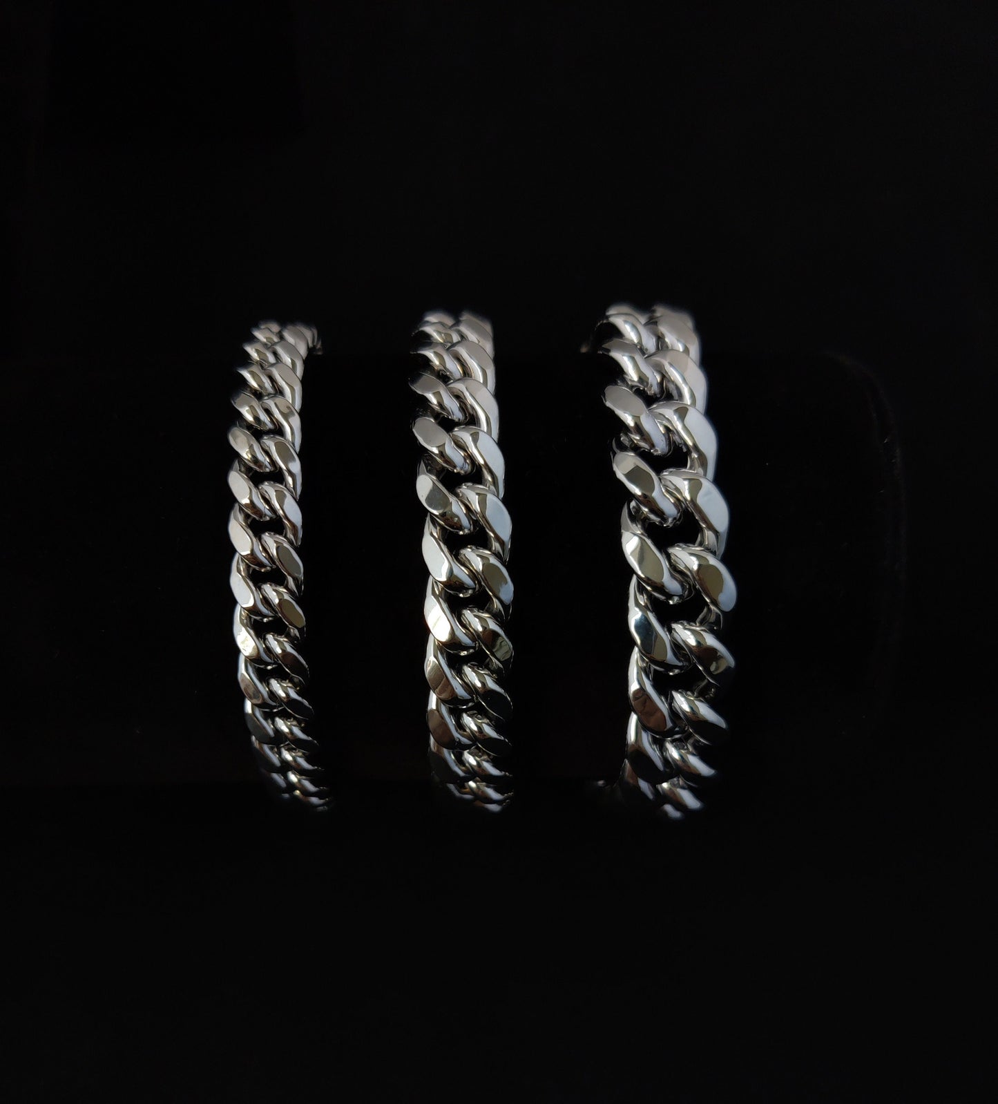 Miami Cuban Chain Bracelet Real 10K Whıte Gold, 10k Whıte  Gold, Men and Women,10K Gold Chain,10k Real Gold Miami Cuban
