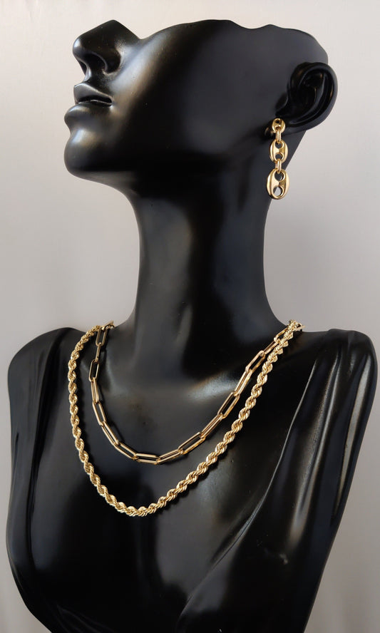 10k Real  Yellow Gold Puffed Mariner Earrings, Dangle Earrings, High Quality, Real Gold  Earrings,Women Earrings