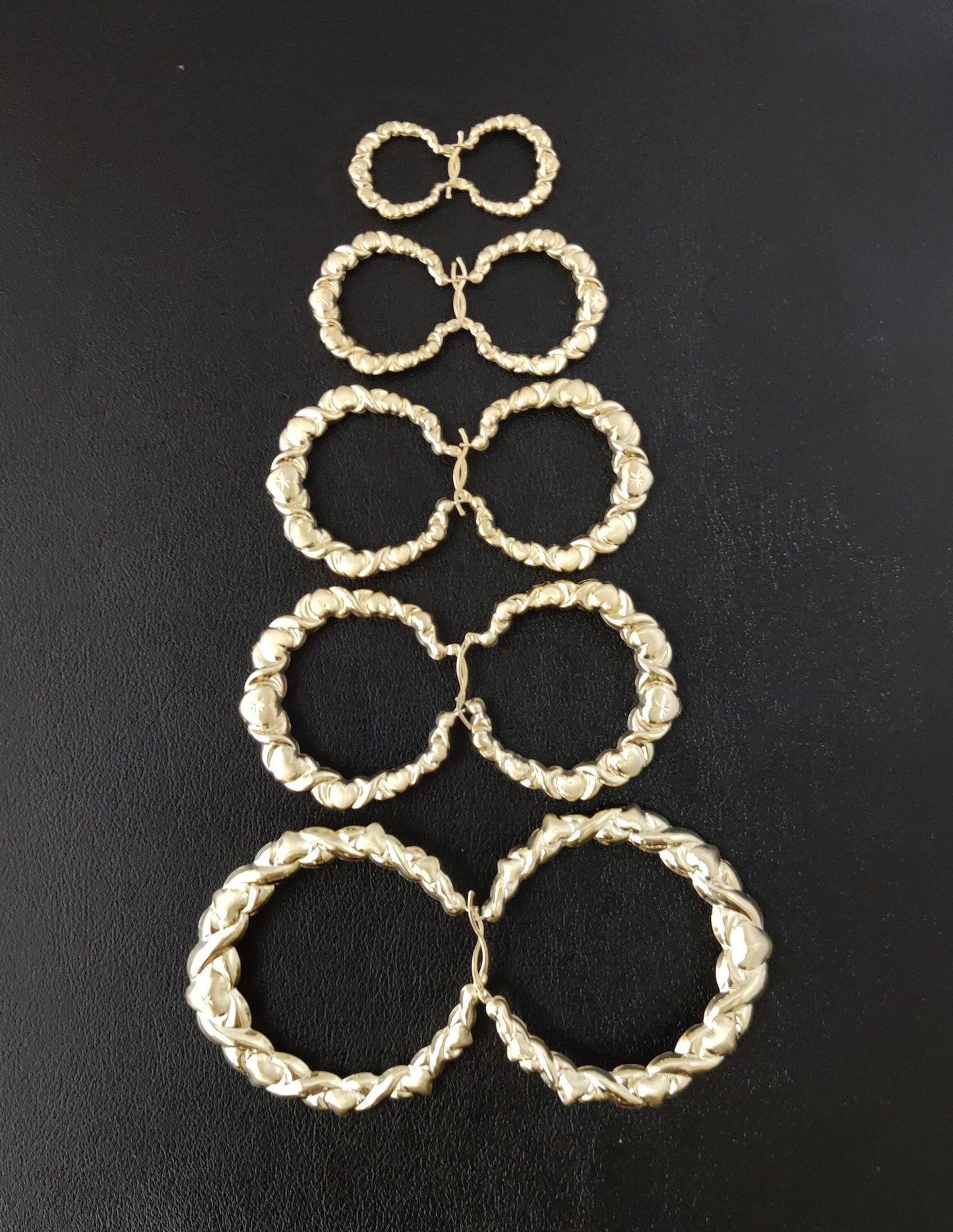 10k Real Solid Yellow Gold Textured Heart Hoop Earrings,High Quality,25mm-82mm Gold Hoop Earrings,Women Earrings