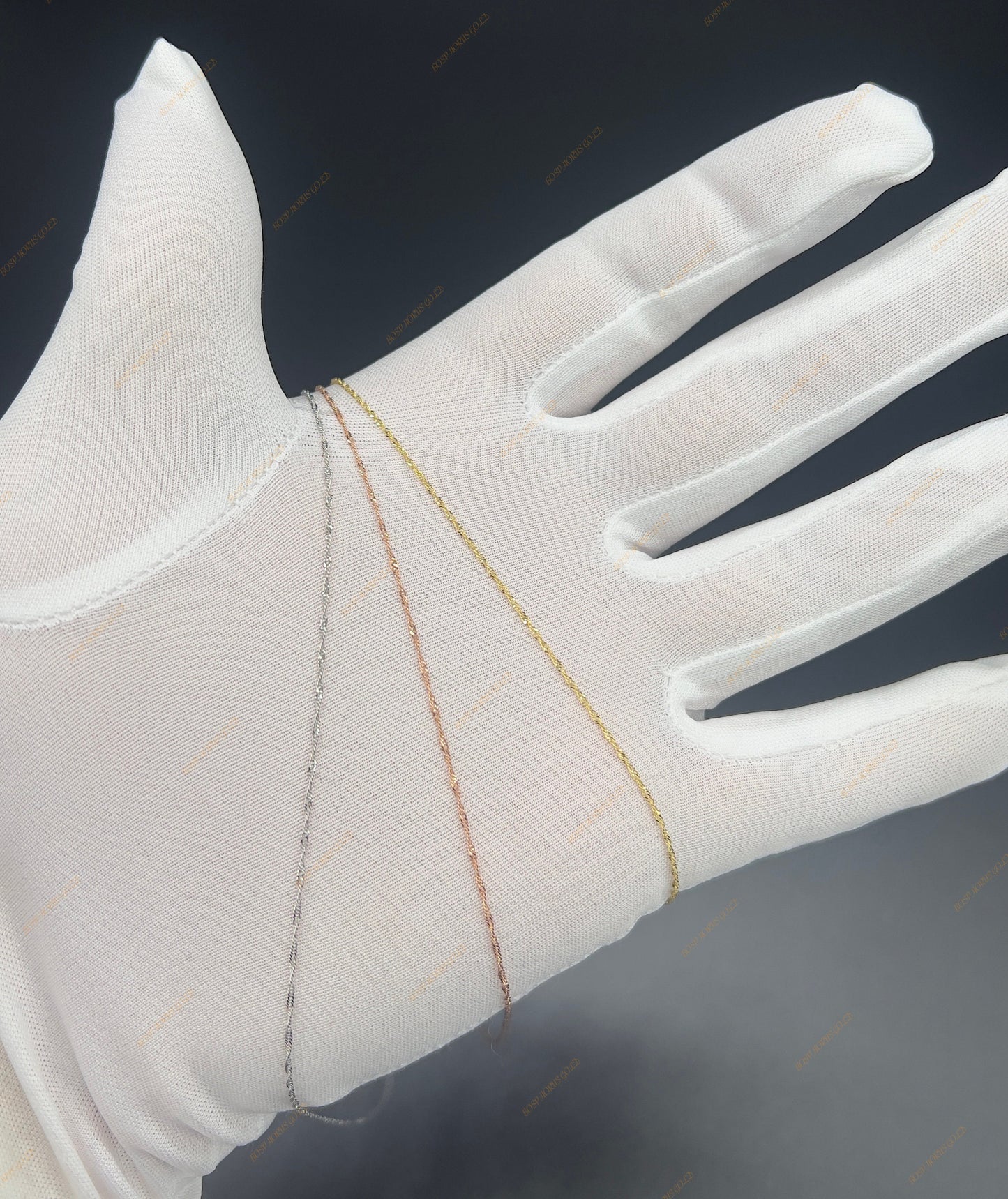 14K Solid Yellow, White, Rose Real Gold Diamond Cut Singapore Chain,  14K Singapore Necklace , 14K 1.1 mm Singapore Chain ,Women Necklace