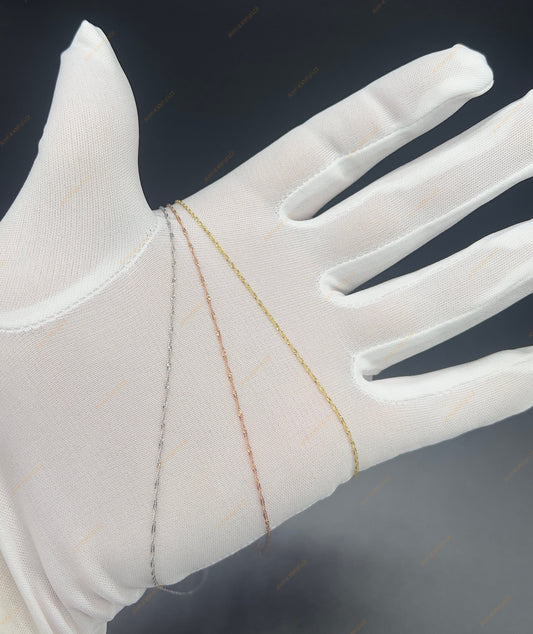 14K Solid Yellow, White, Rose Real Gold Diamond Cut Singapore Chain, 14K Singapore Necklace , 14K 1.1 mm Singapore Chain ,Women Necklace