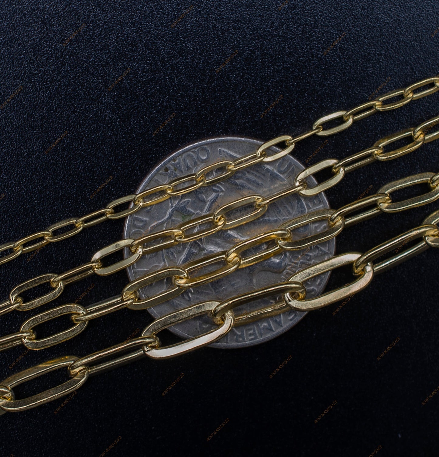 14k Real Gold Italian Paperclip Chain Necklace 2.2mm - 5mm Women, 14k Gold Chain Necklace, 14K Italian Paperclip Chain,Real Gold Necklace