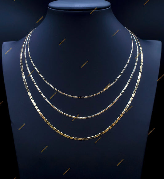 SOLID 10k Real Gold Mariner Anchor Link Chain Necklace, Solid 10K Yellow Gold, Woman Chain, Gold Chain Necklace, 10k Solid Valentino Chain