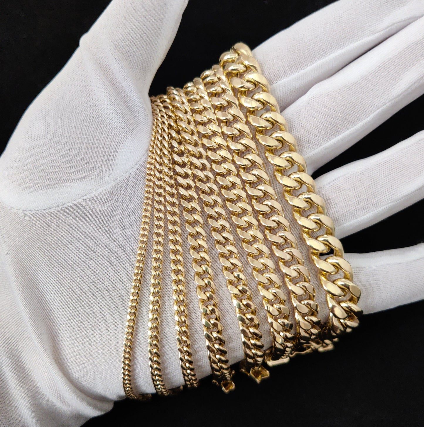 14k Gold Miami Cuban Bracelet, Real 14K Yellow Gold Miami Cuban Chain Bracelet, Men and Women Bracelet, 14k Gold Bracelet, 14k Gold Miami